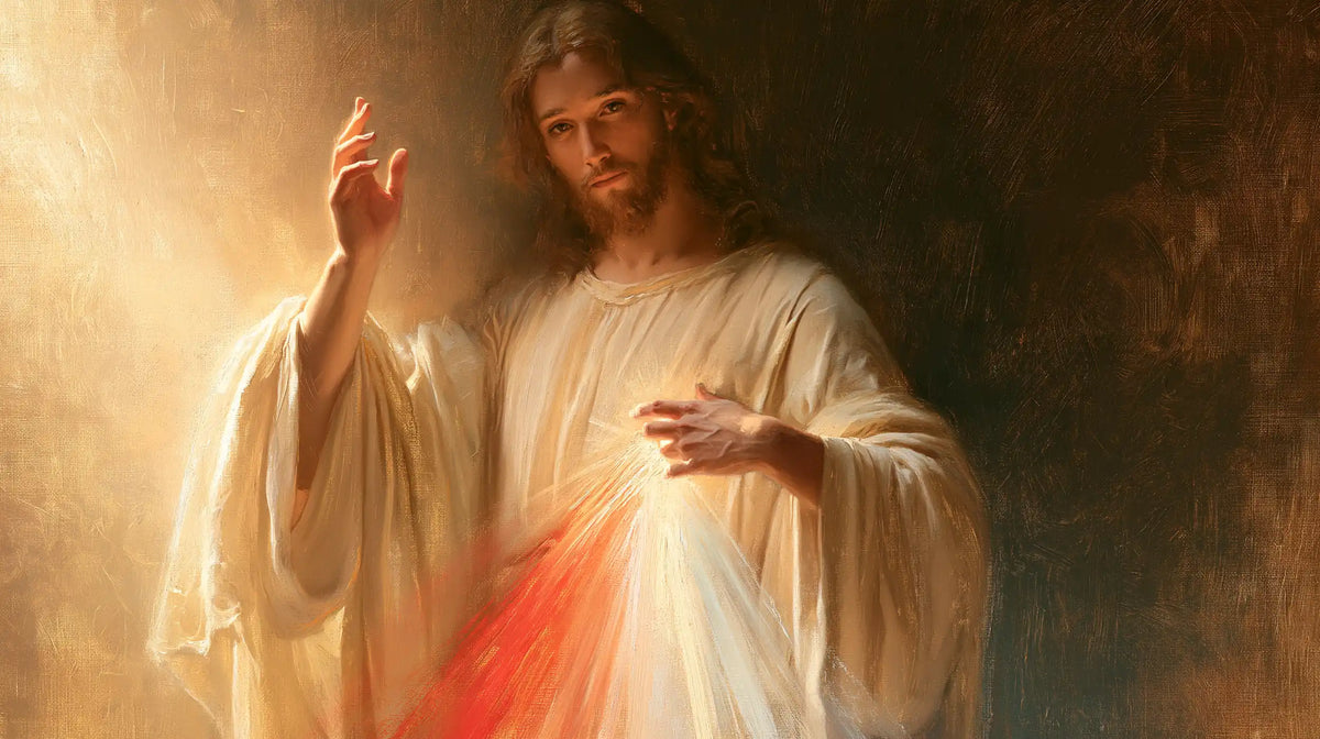 Jesus expressing compassion and divine mercy in Compassion and Mercy style, landscape Christian artwork no. 9