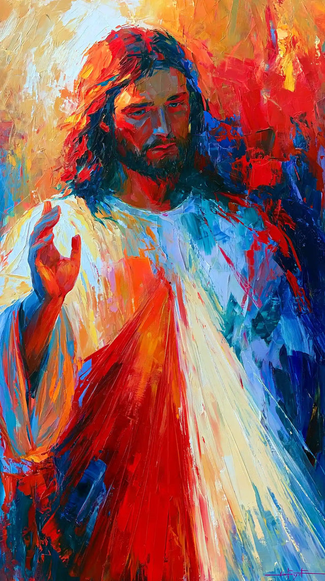 Divine Mercy Jesus – Expressionist · Portrait no. 2
