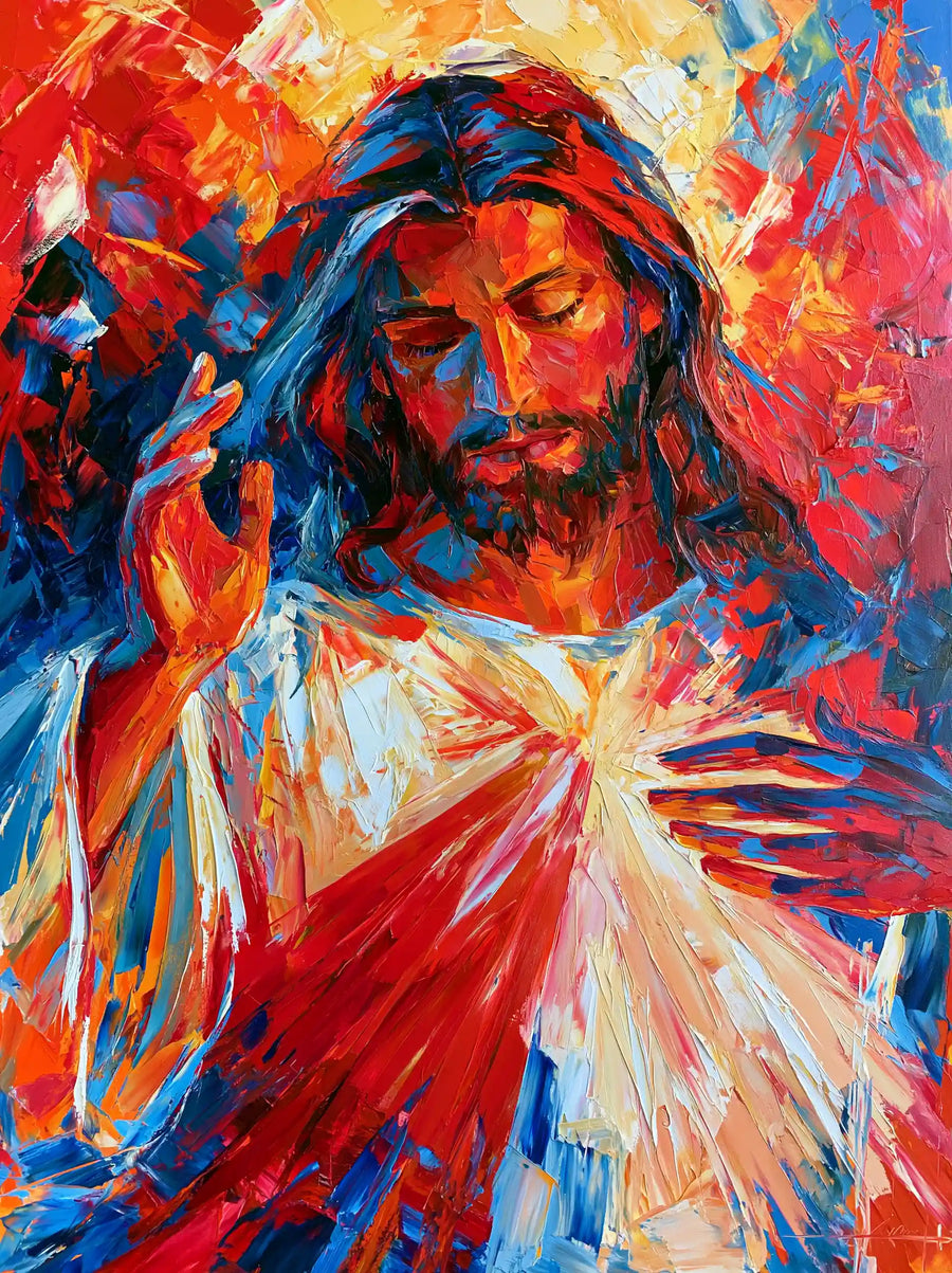 Divine Mercy Jesus – Expressionist · Portrait no. 9