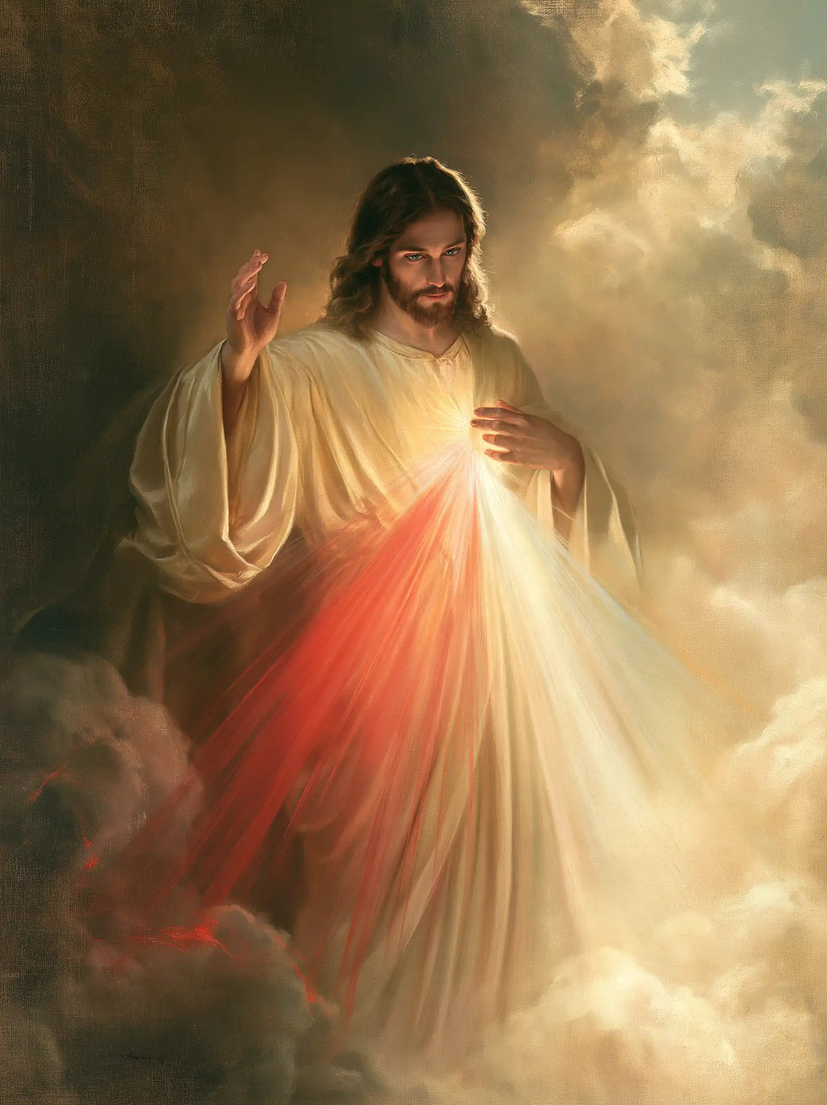 Divine Mercy Jesus — Recollection Beneath the Parted Sky