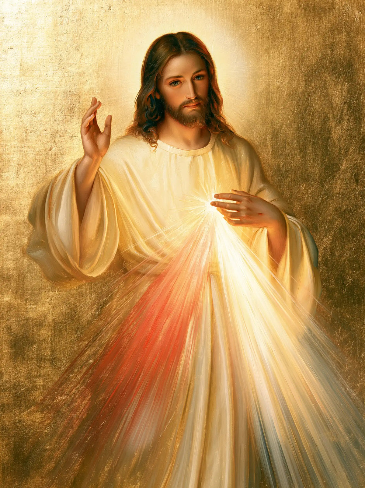 Divine Mercy Jesus — White at the Meeting of Lights