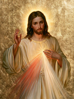 Divine Mercy Jesus — The Star in Ivory Satin