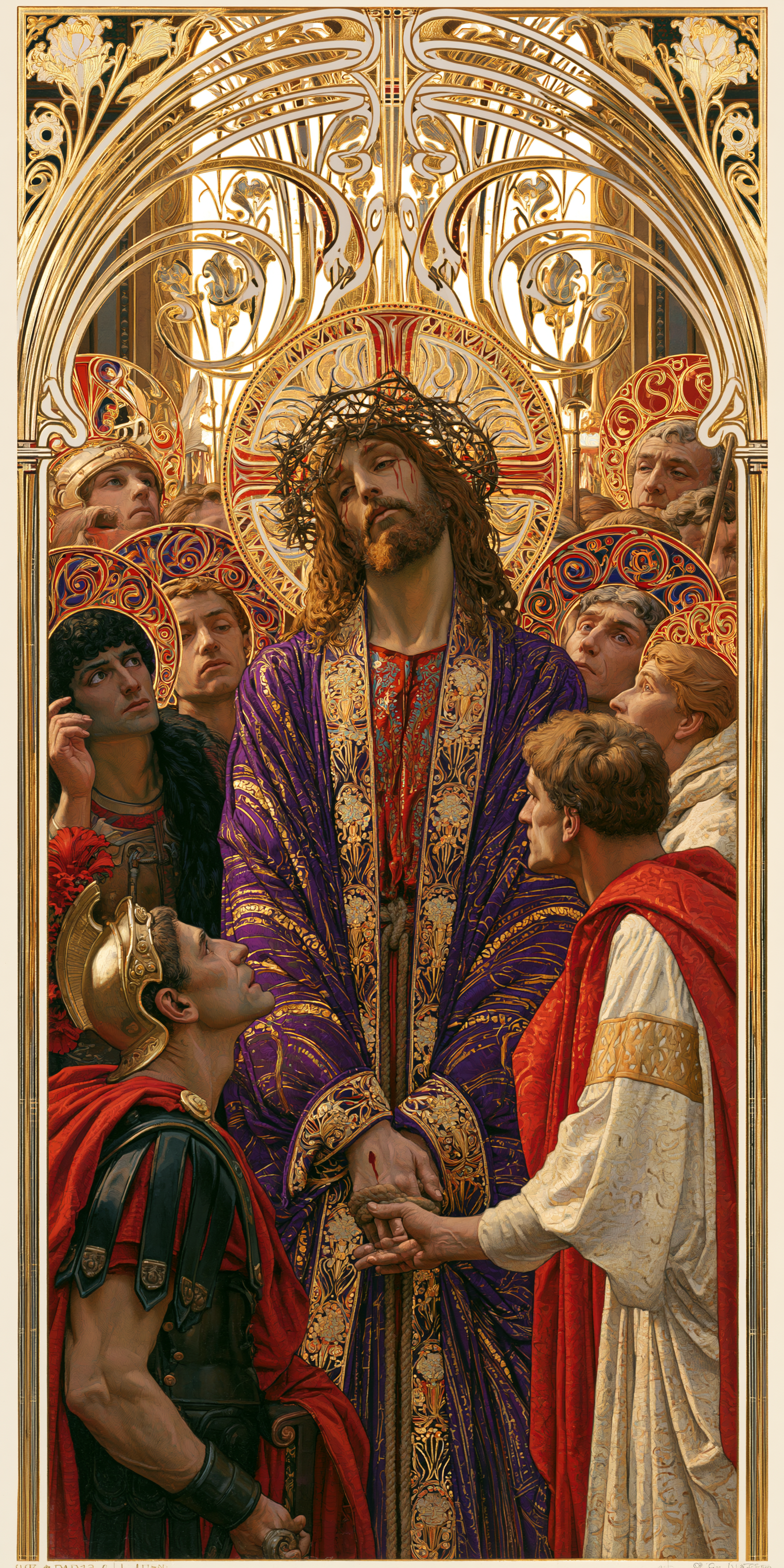 Ecce Homo — Art nouveau sacré · Portrait n° 2 — aperçu de la finition sélectionnée