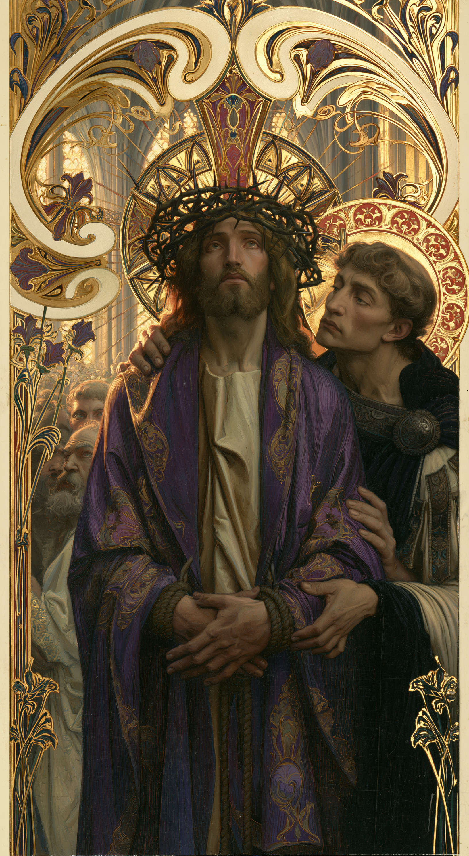 Ecce Homo — Art nouveau sacré · Portrait n° 4 — aperçu de la finition sélectionnée