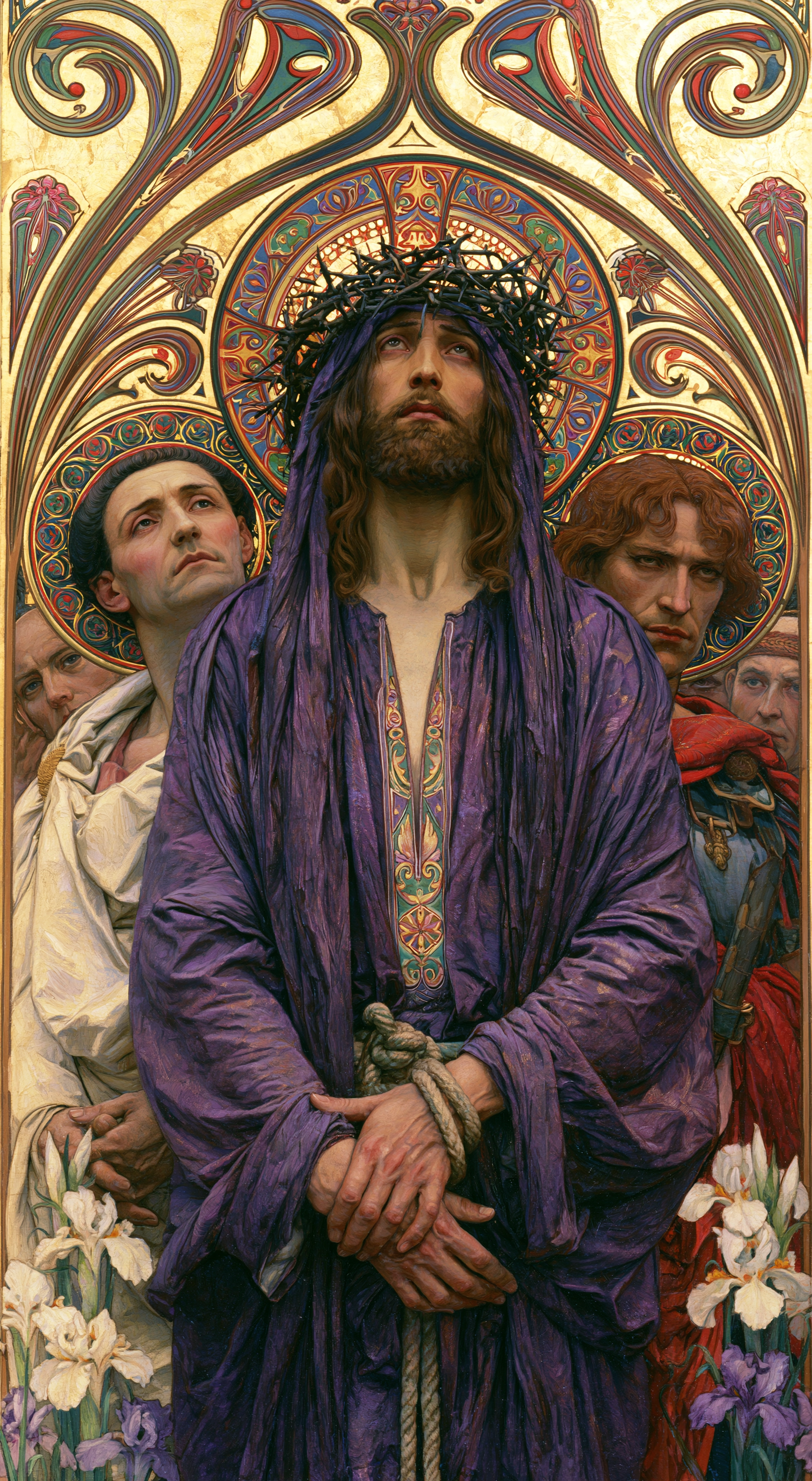 Ecce Homo — Art nouveau sacré · Portrait n° 6 — aperçu de la finition sélectionnée