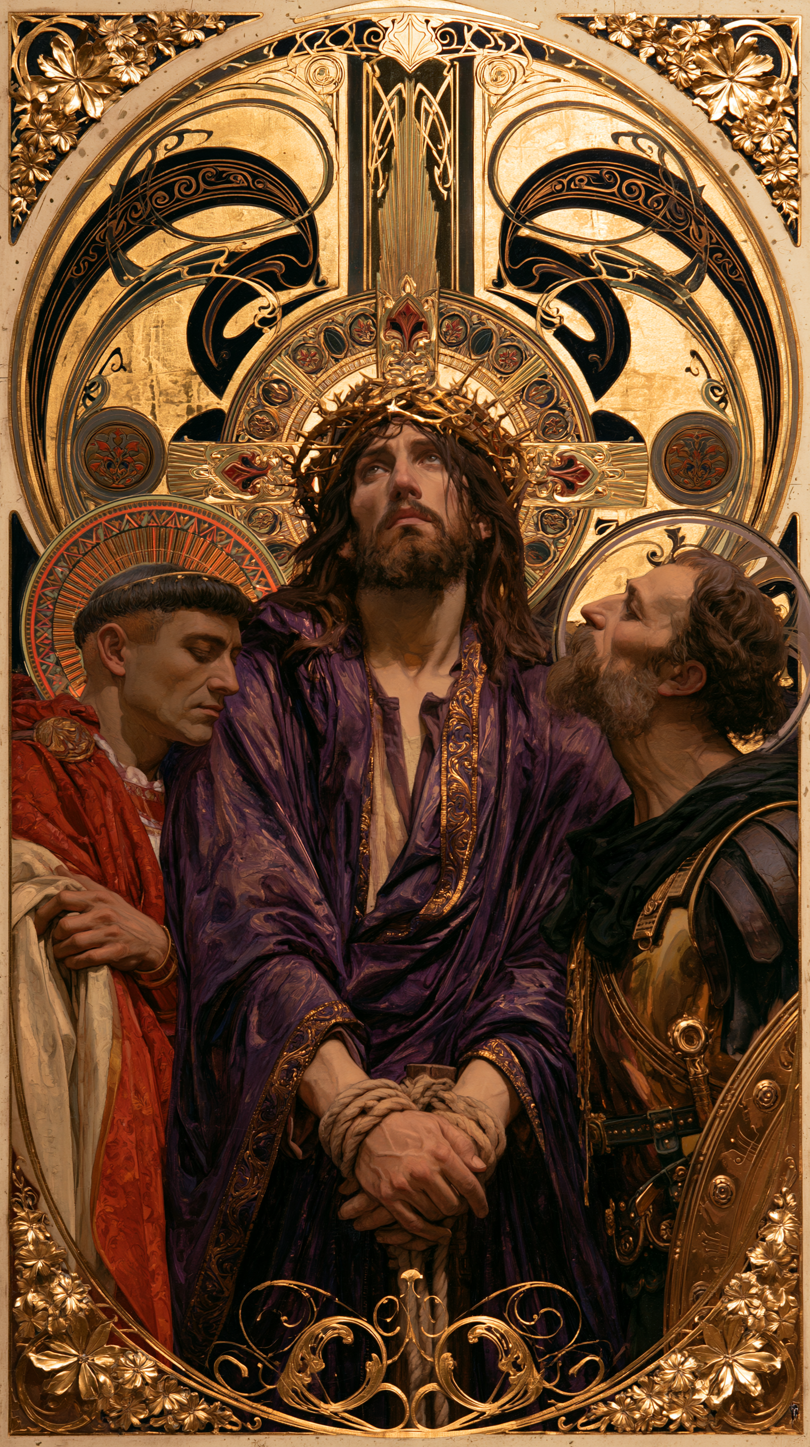 Ecce Homo — Art nouveau sacré · Portrait n° 7 — aperçu de la finition sélectionnée