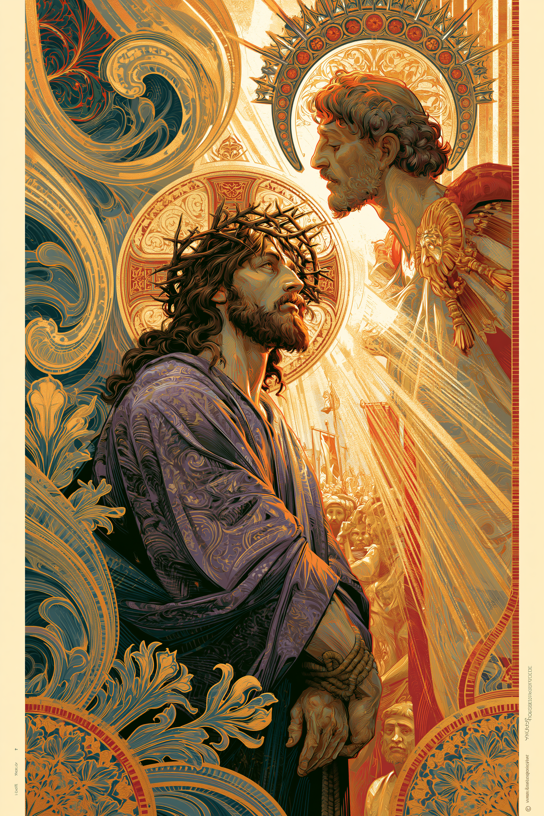 Ecce Homo — Art nouveau sacré · Portrait n° 9 — aperçu de la finition sélectionnée