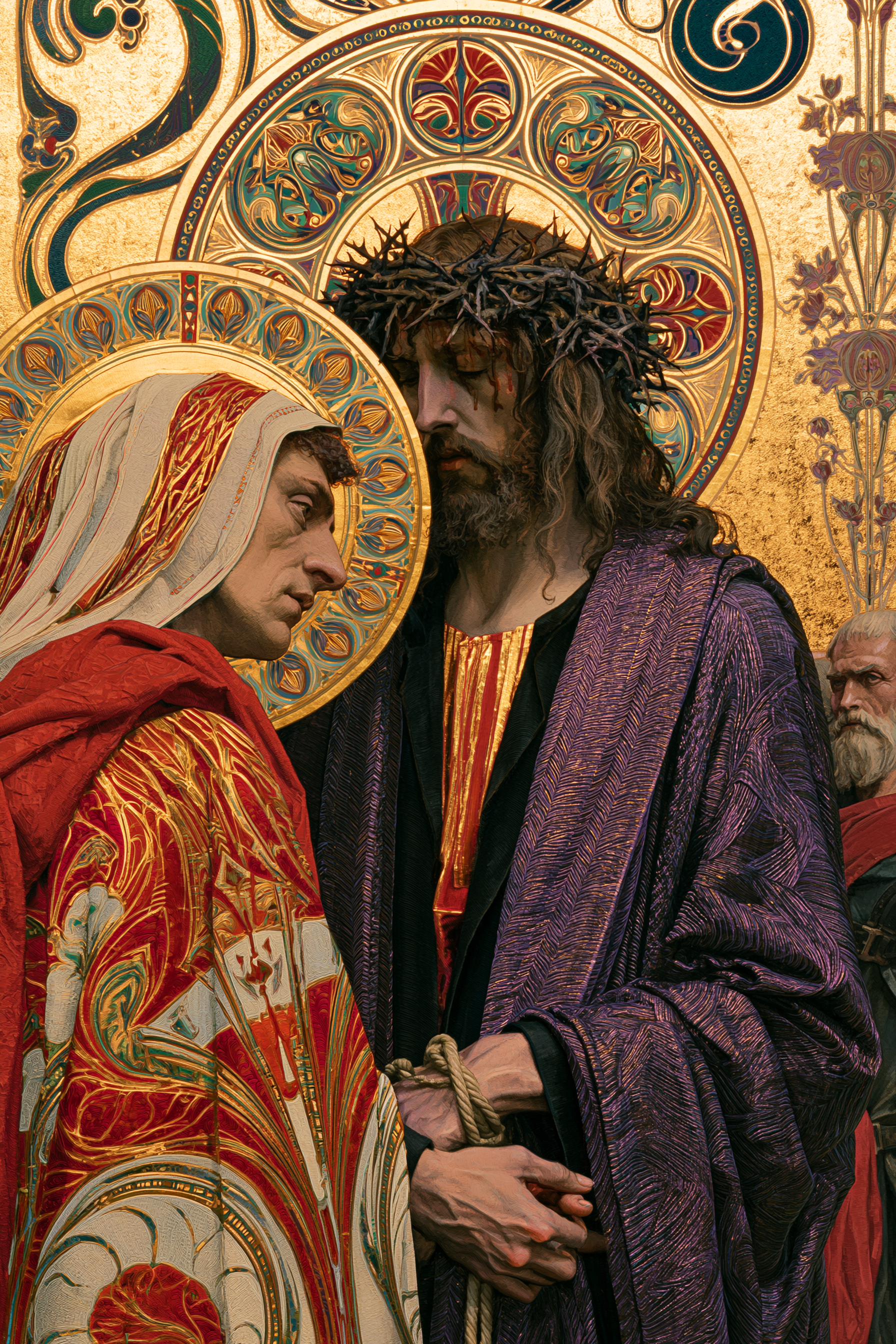 Ecce Homo — Art nouveau sacré · Portrait n° 10 — aperçu de la finition sélectionnée