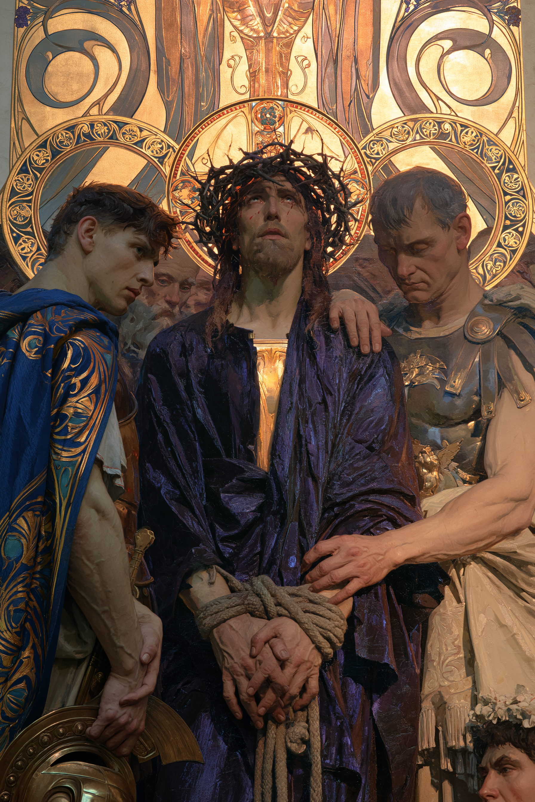 Ecce Homo — Art nouveau sacré · Portrait n° 11 — aperçu de la finition sélectionnée