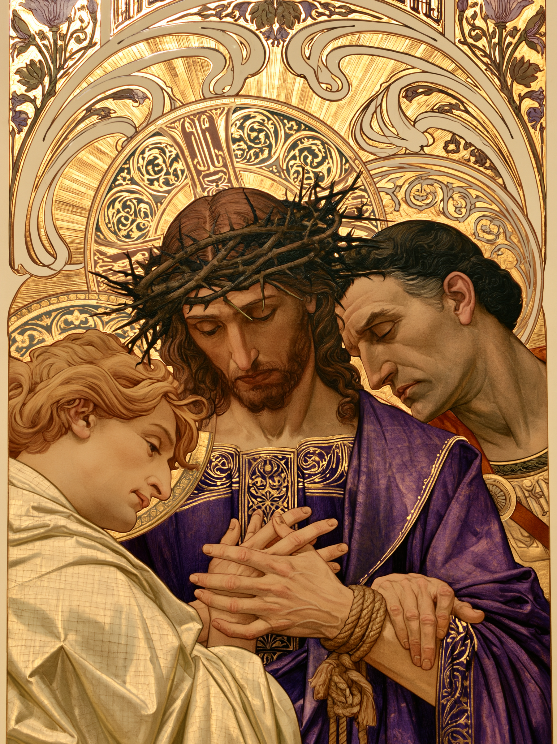 Ecce Homo — Art nouveau sacré · Portrait n° 12 — aperçu de la finition sélectionnée
