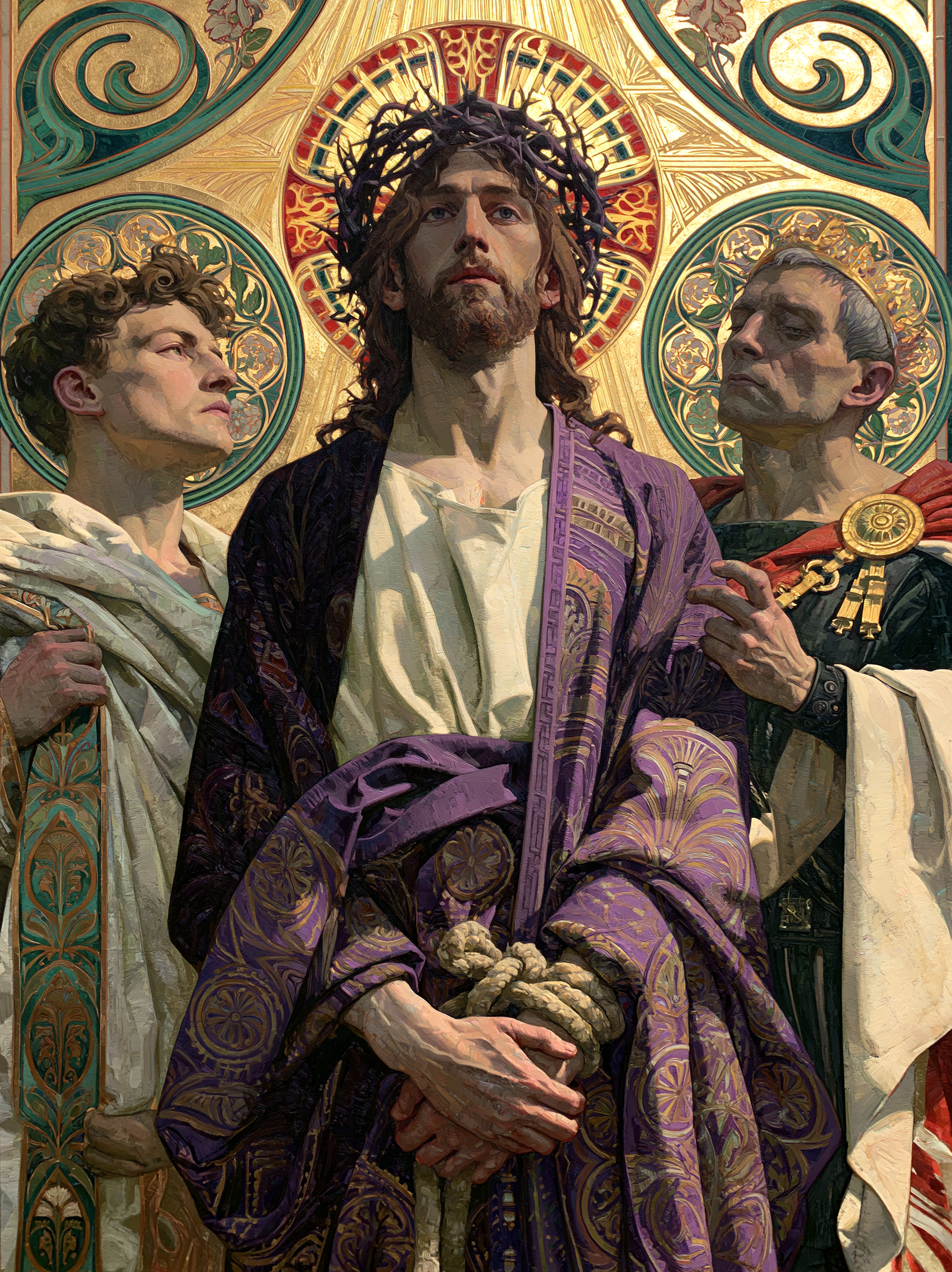Ecce Homo — Art nouveau sacré · Portrait n° 13 — aperçu de la finition sélectionnée
