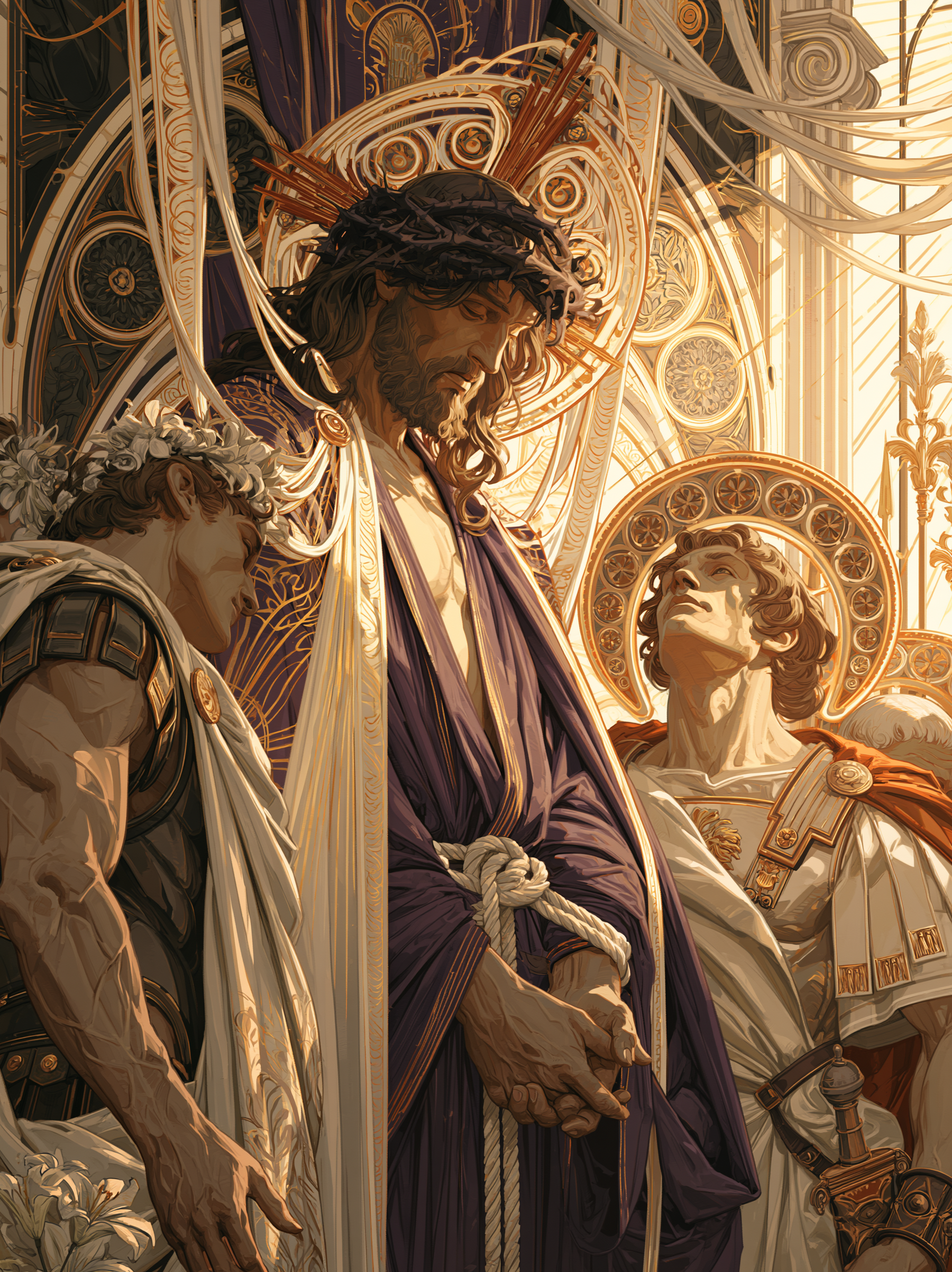 Ecce Homo — Art nouveau sacré · Portrait n° 15 — aperçu de la finition sélectionnée