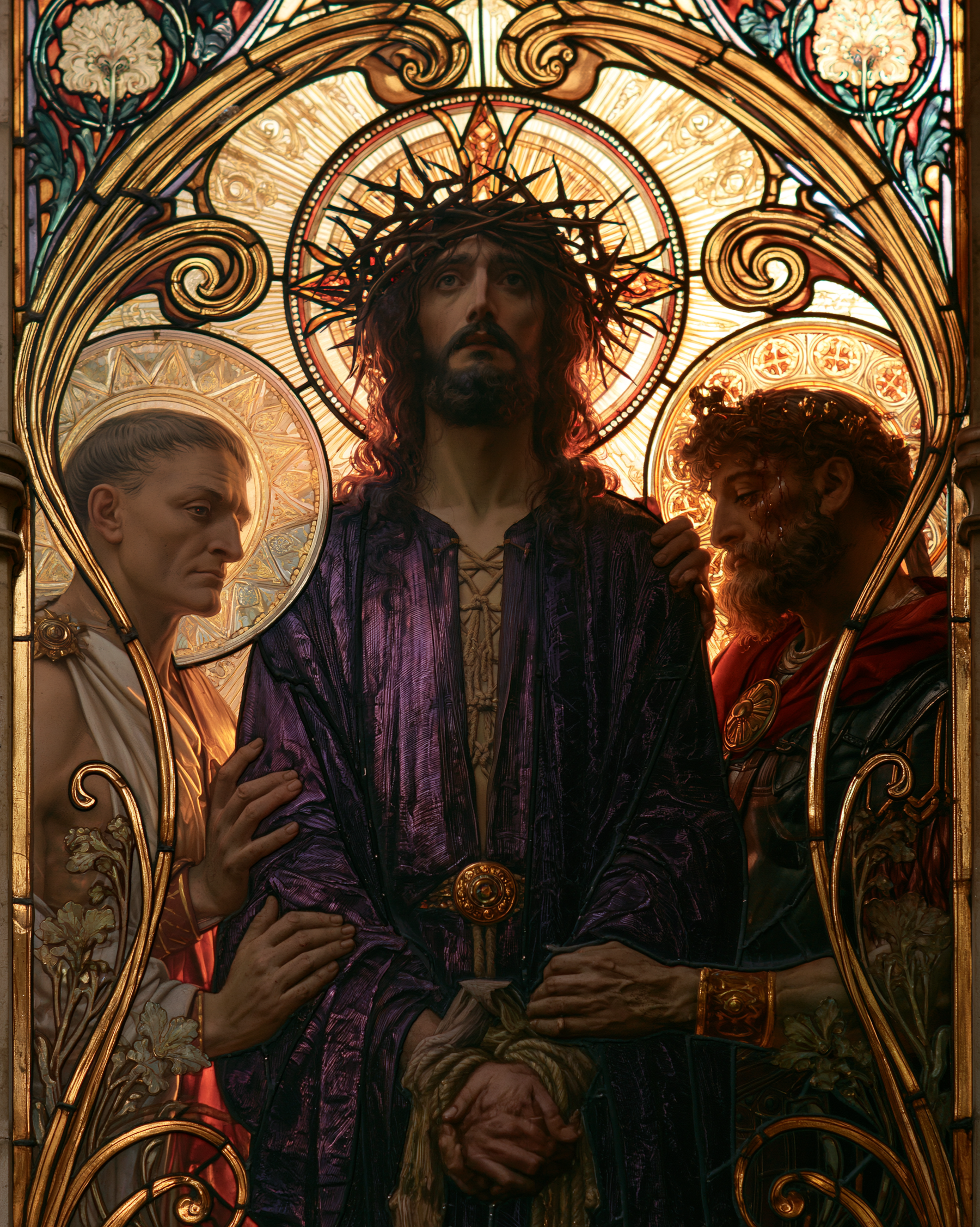 Ecce Homo — Art nouveau sacré · Portrait n° 16 — aperçu de la finition sélectionnée