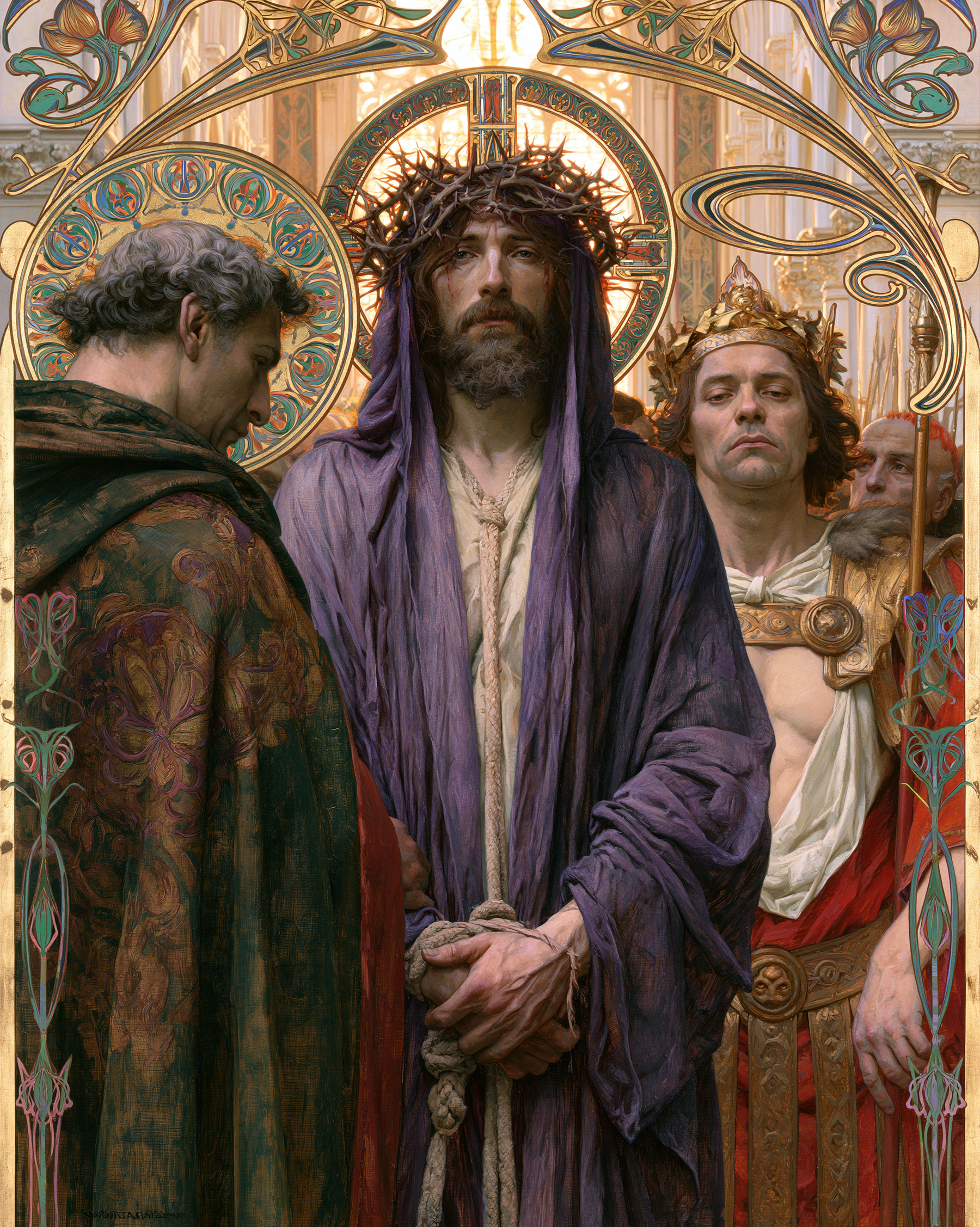 Ecce Homo — Art nouveau sacré · Portrait n° 17 — aperçu de la finition sélectionnée