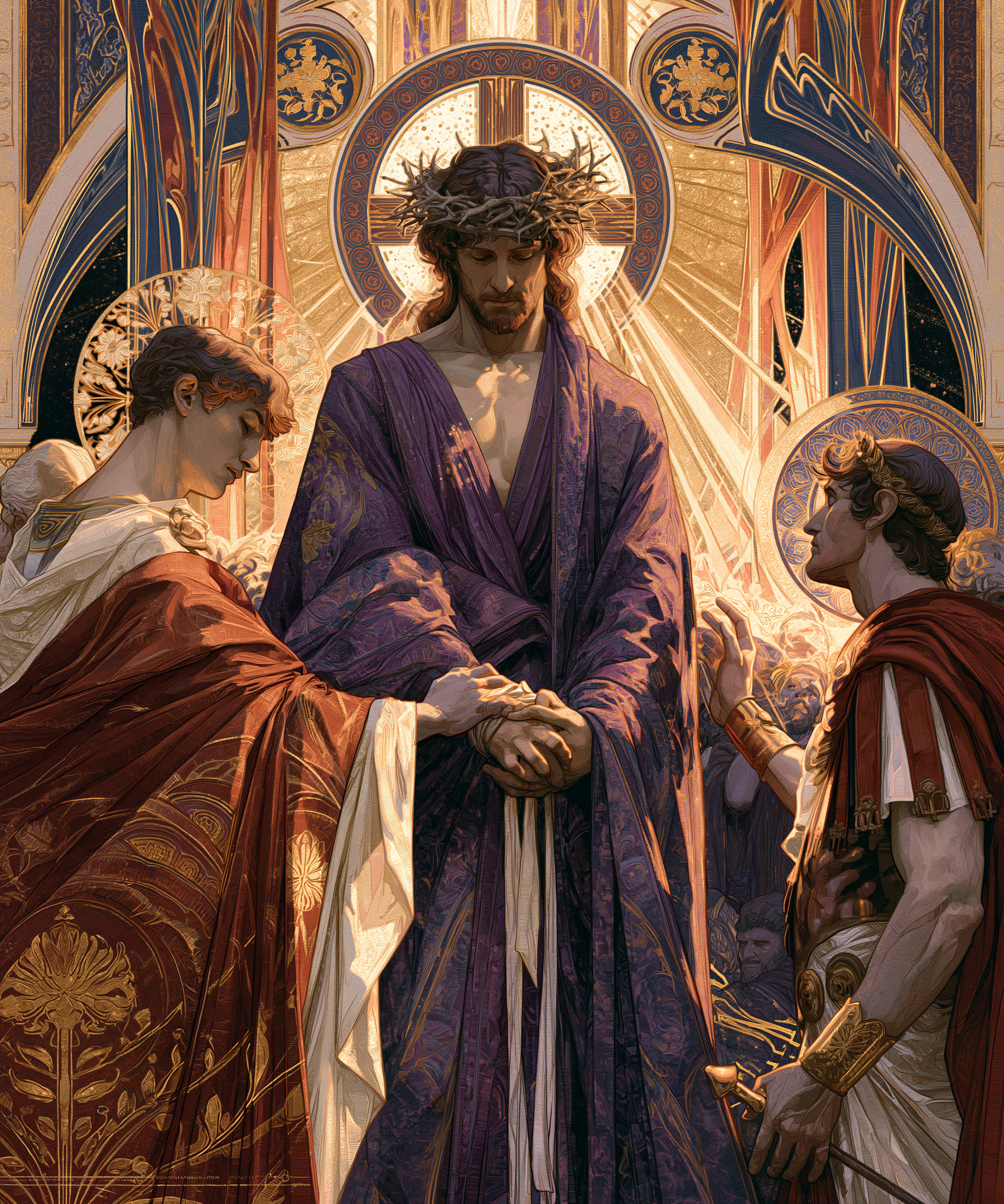 Ecce Homo — Art nouveau sacré · Portrait n° 18 — aperçu de la finition sélectionnée