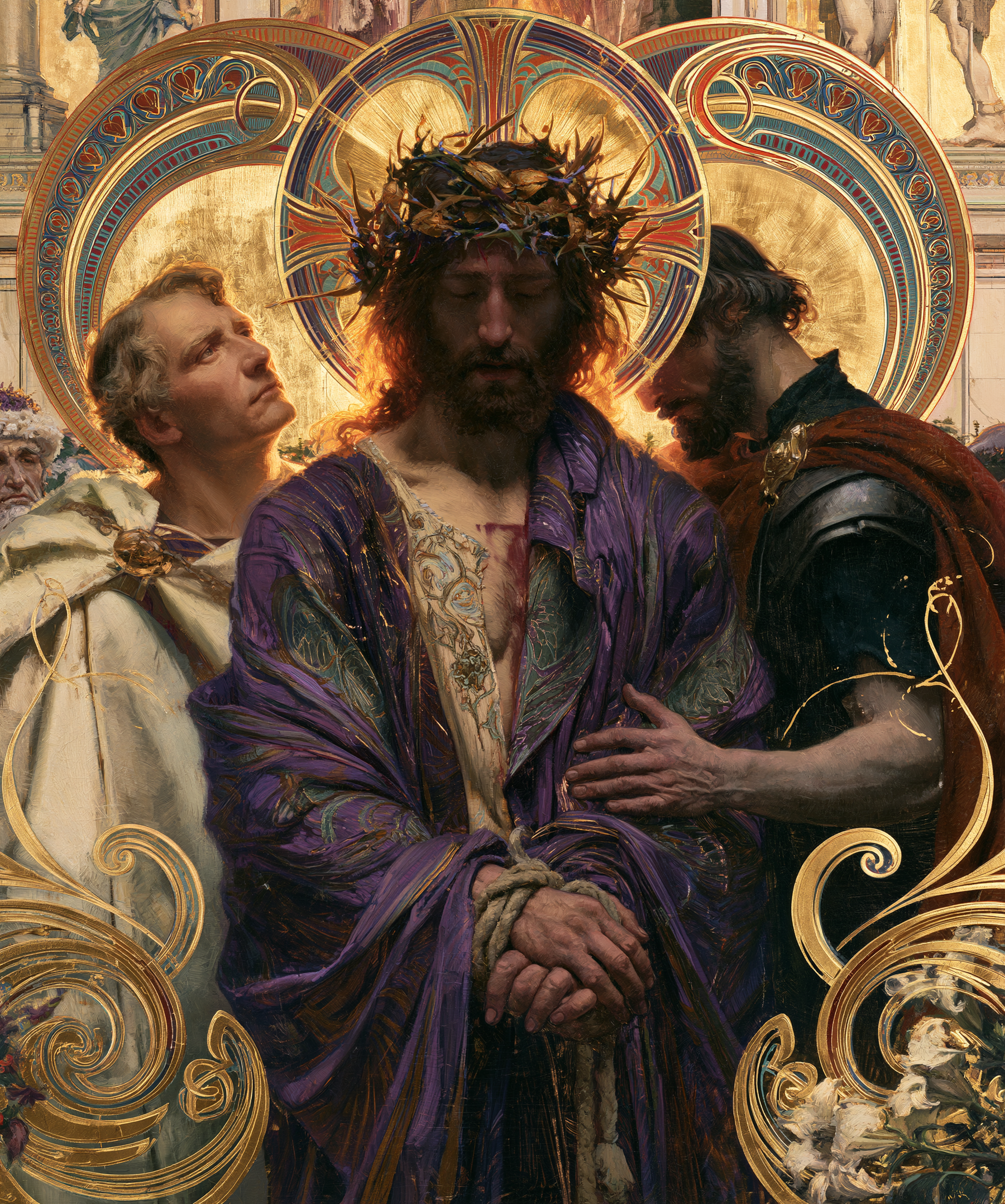 Ecce Homo — Art nouveau sacré · Portrait n° 19 — aperçu de la finition sélectionnée