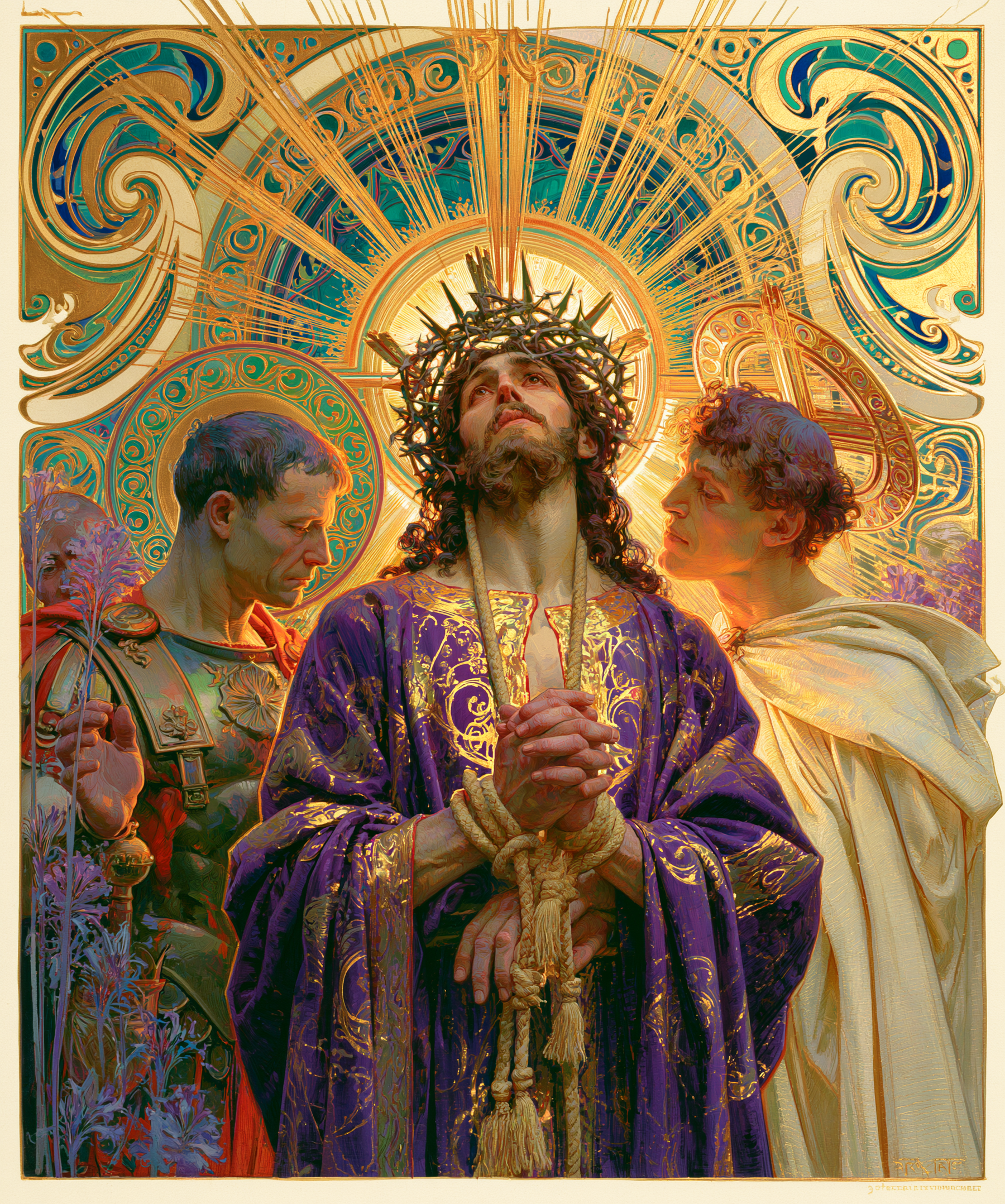 Ecce Homo — Art nouveau sacré · Portrait n° 20 — aperçu de la finition sélectionnée