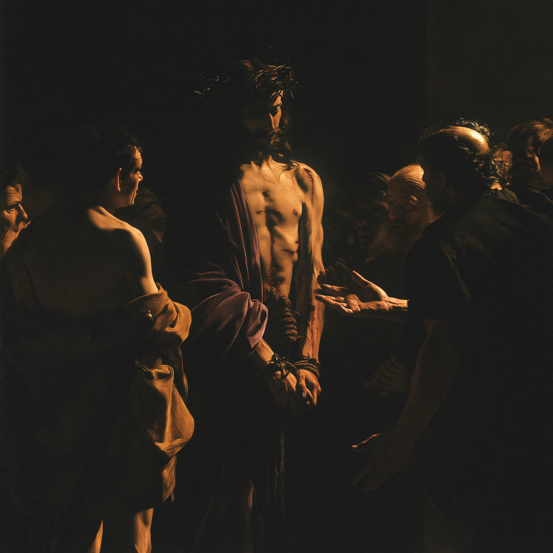 Ecce Homo — Caravage - ténébrisme · Carré n° 1 — aperçu de la finition sélectionnée