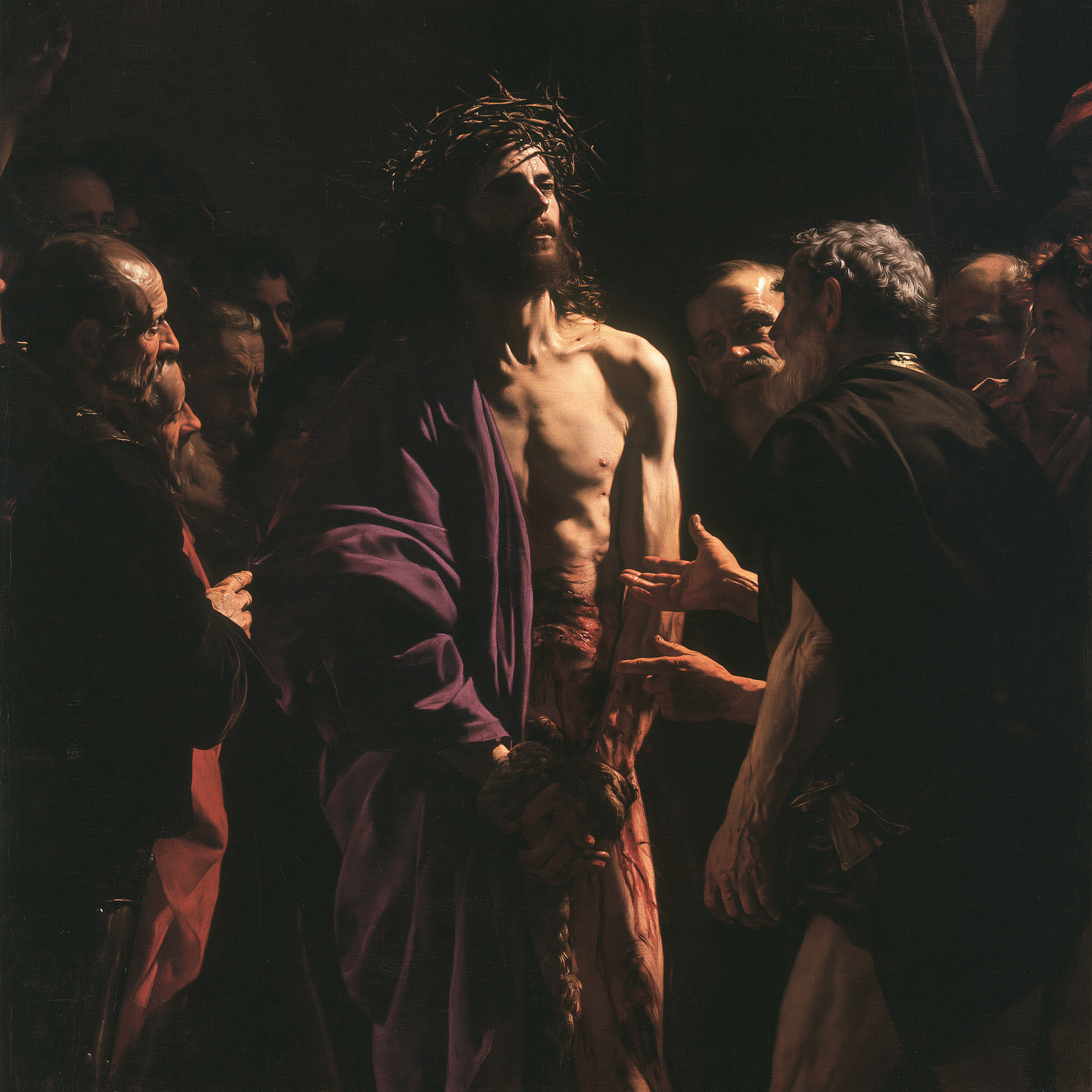 Ecce Homo — Caravage - ténébrisme · Carré n° 2 — aperçu de la finition sélectionnée