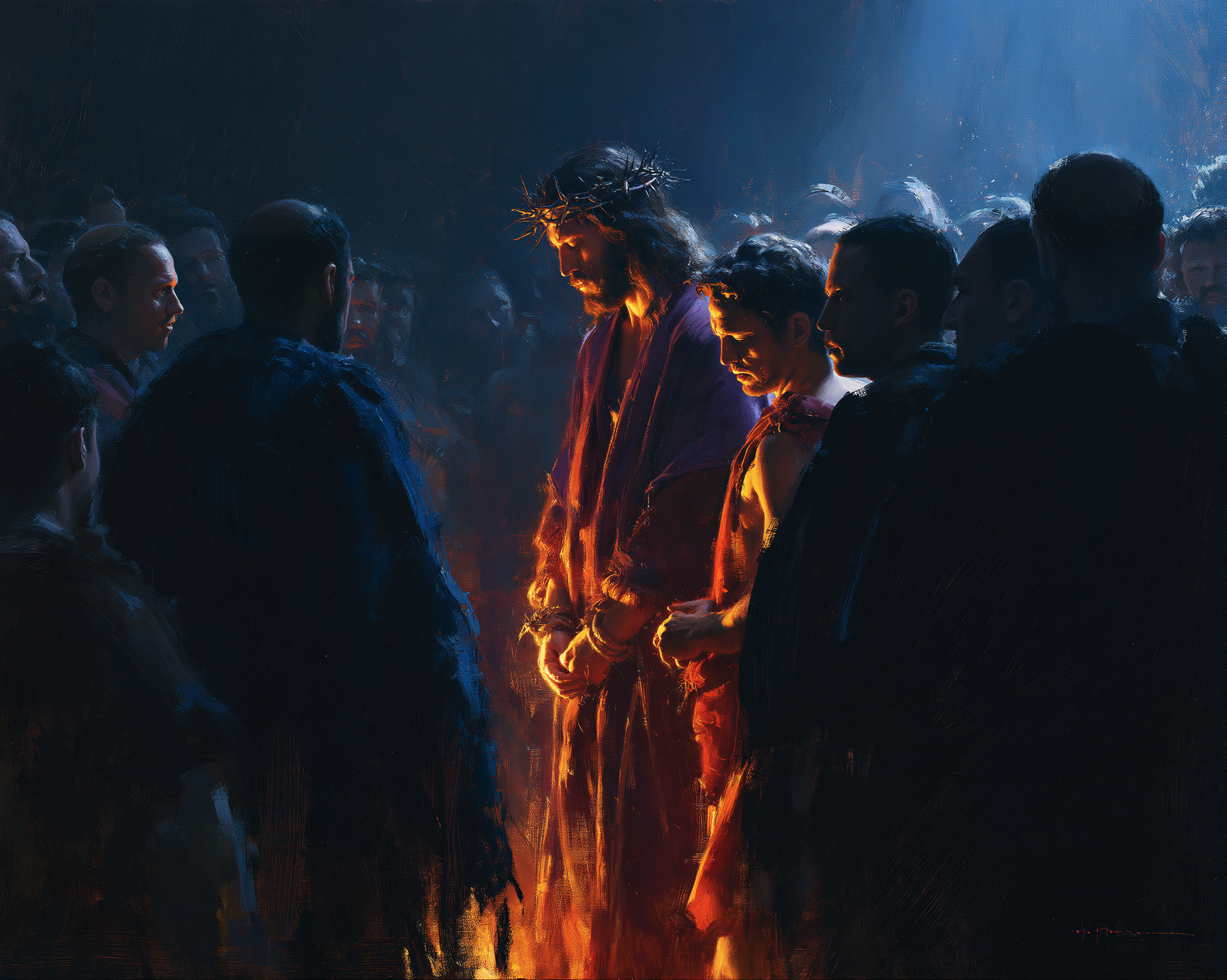 Ecce Homo — Clair-obscur bleu nuit · Paysage n° 5 — aperçu de la finition sélectionnée