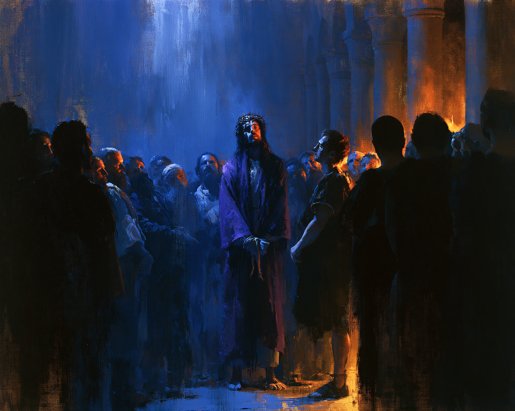 Ecce Homo — Clair-obscur bleu nuit · Paysage n° 7 — aperçu de la finition sélectionnée