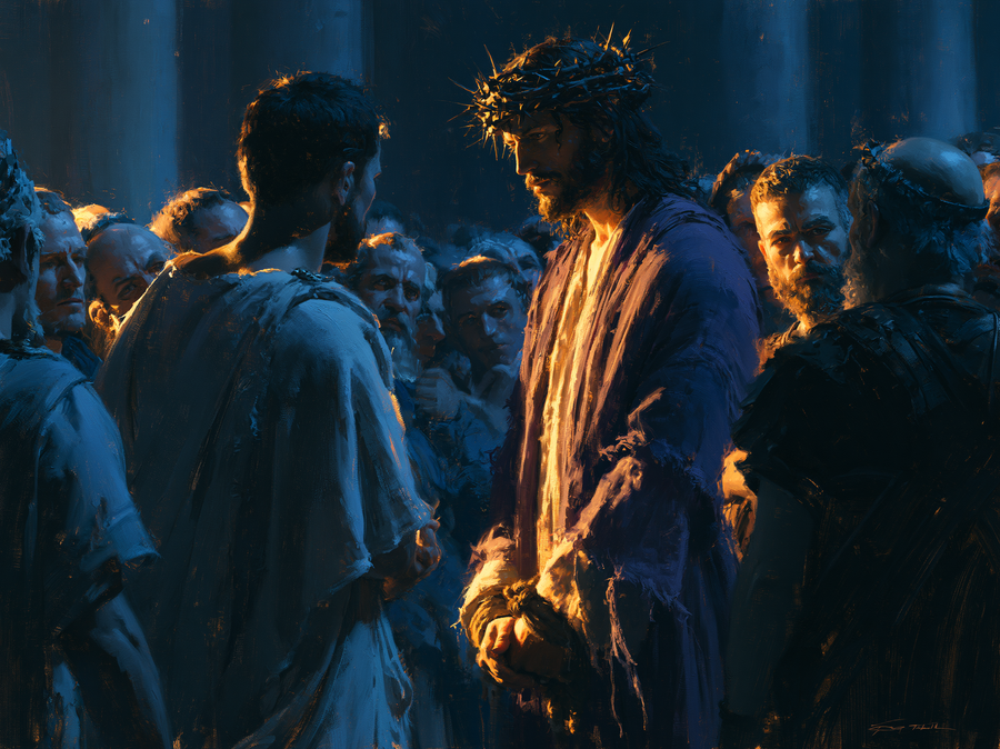 Ecce Homo — Clair-obscur bleu nuit · Paysage n° 9