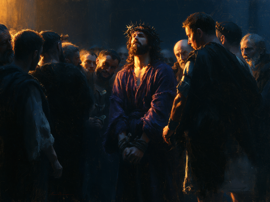 Ecce Homo — Clair-obscur bleu nuit · Paysage n° 10