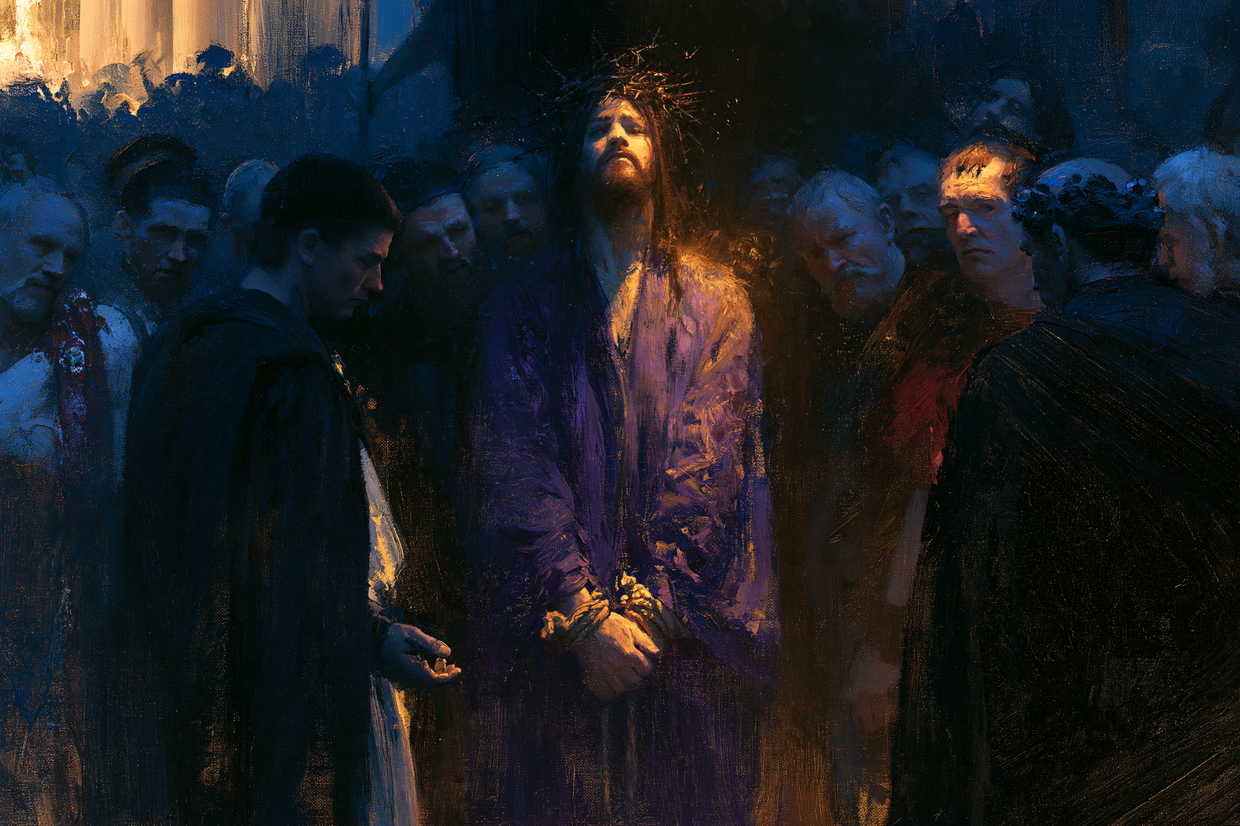 Ecce Homo — Clair-obscur bleu nuit · Paysage n° 14 — aperçu de la finition sélectionnée