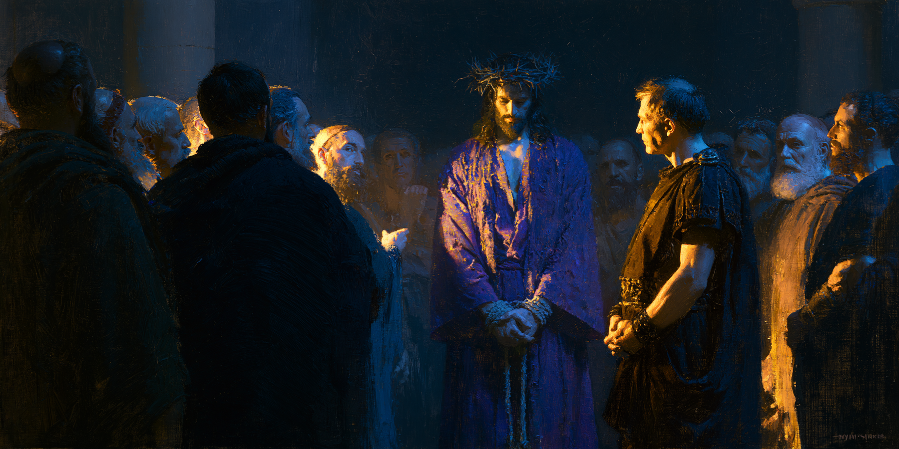 Ecce Homo — Clair-obscur bleu nuit · Paysage n° 21 — aperçu de la finition sélectionnée