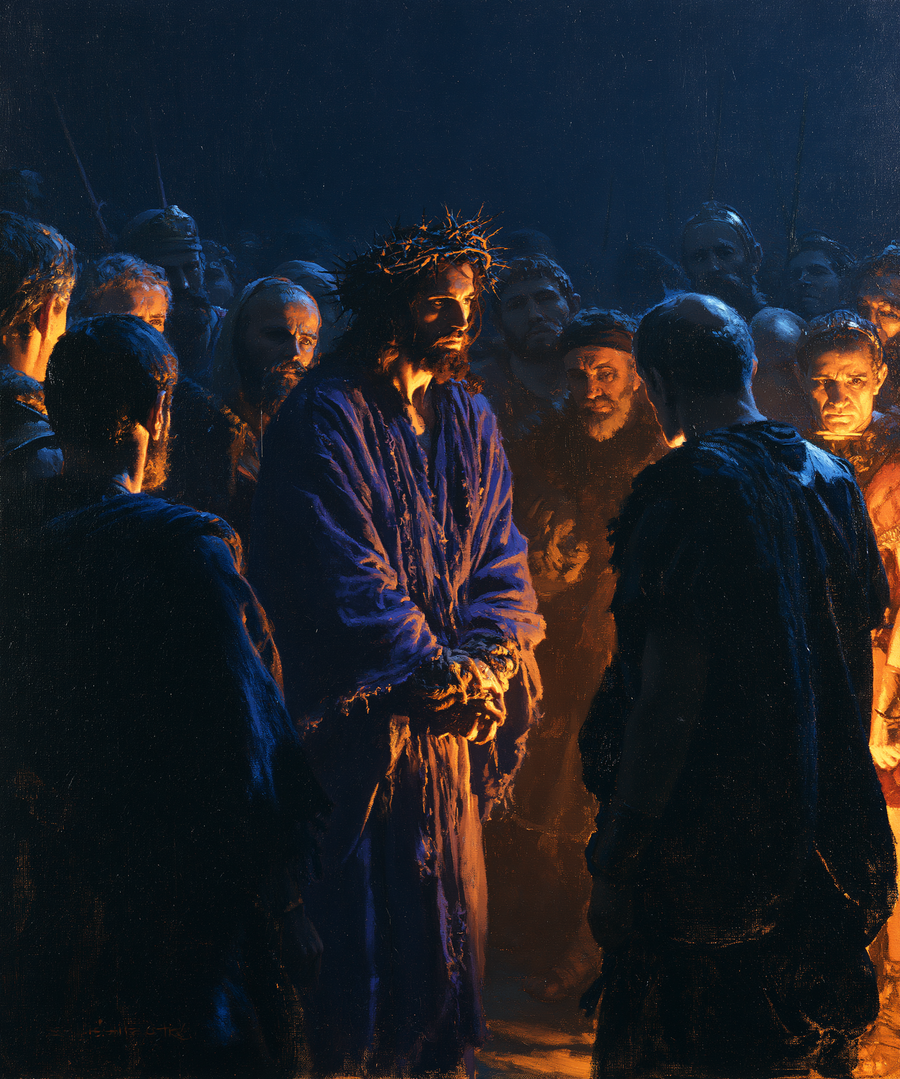 Ecce Homo — Clair-obscur bleu nuit · Portrait n° 25