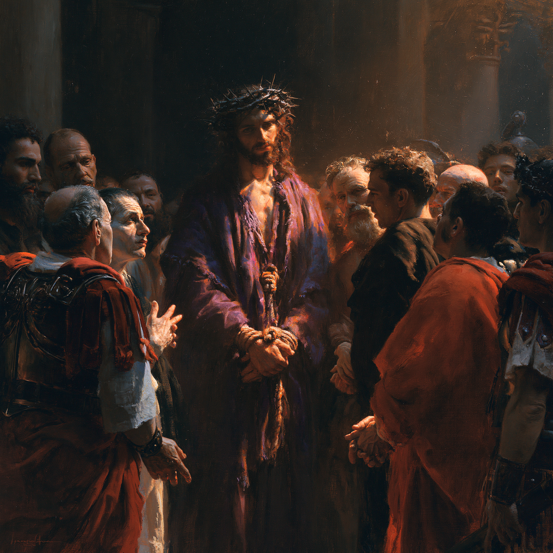 Ecce Homo — Lumière divine · Carré n° 1 — aperçu de la finition sélectionnée