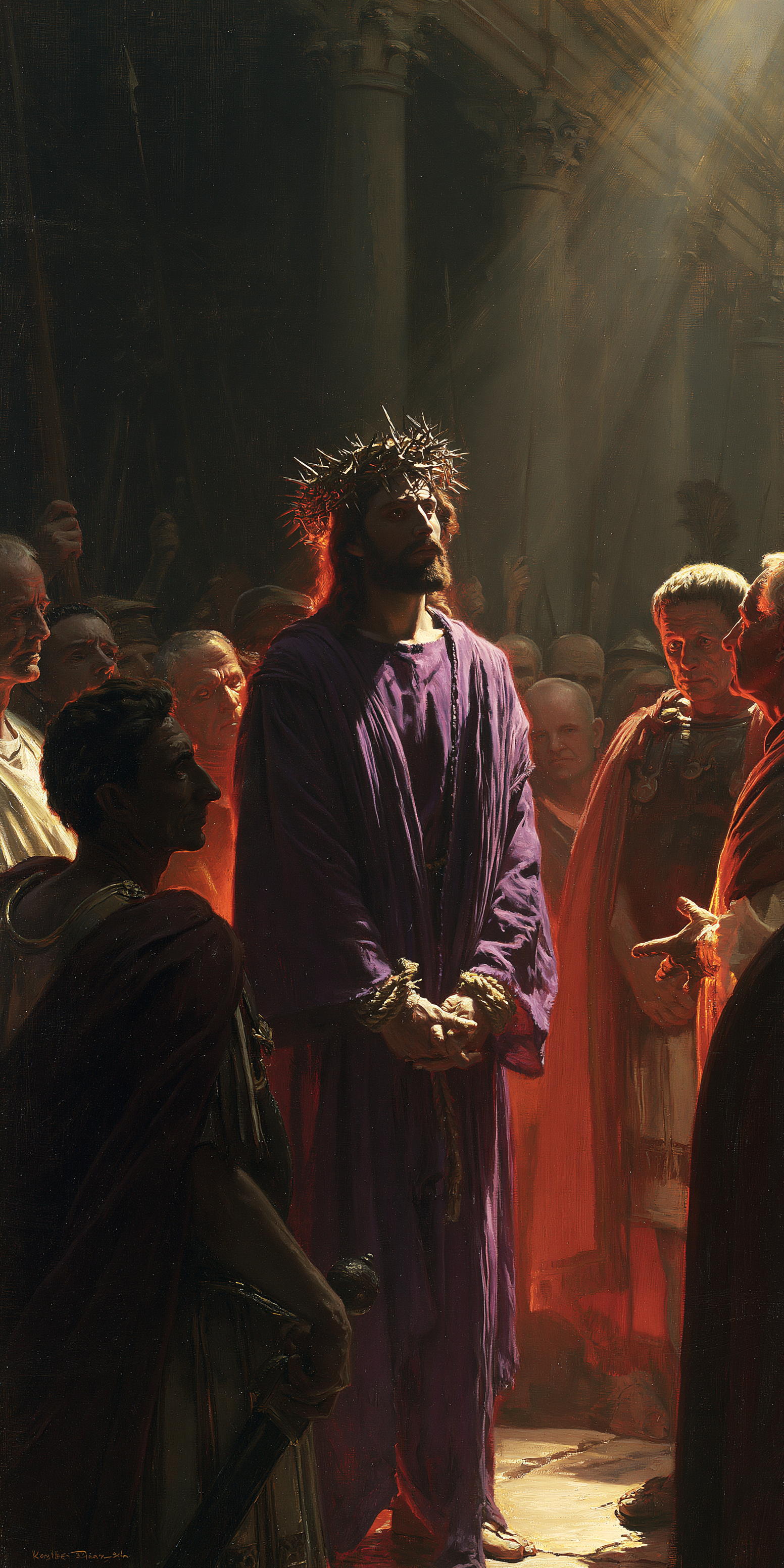 Ecce Homo — Lumière divine · Portrait n° 2 — aperçu de la finition sélectionnée