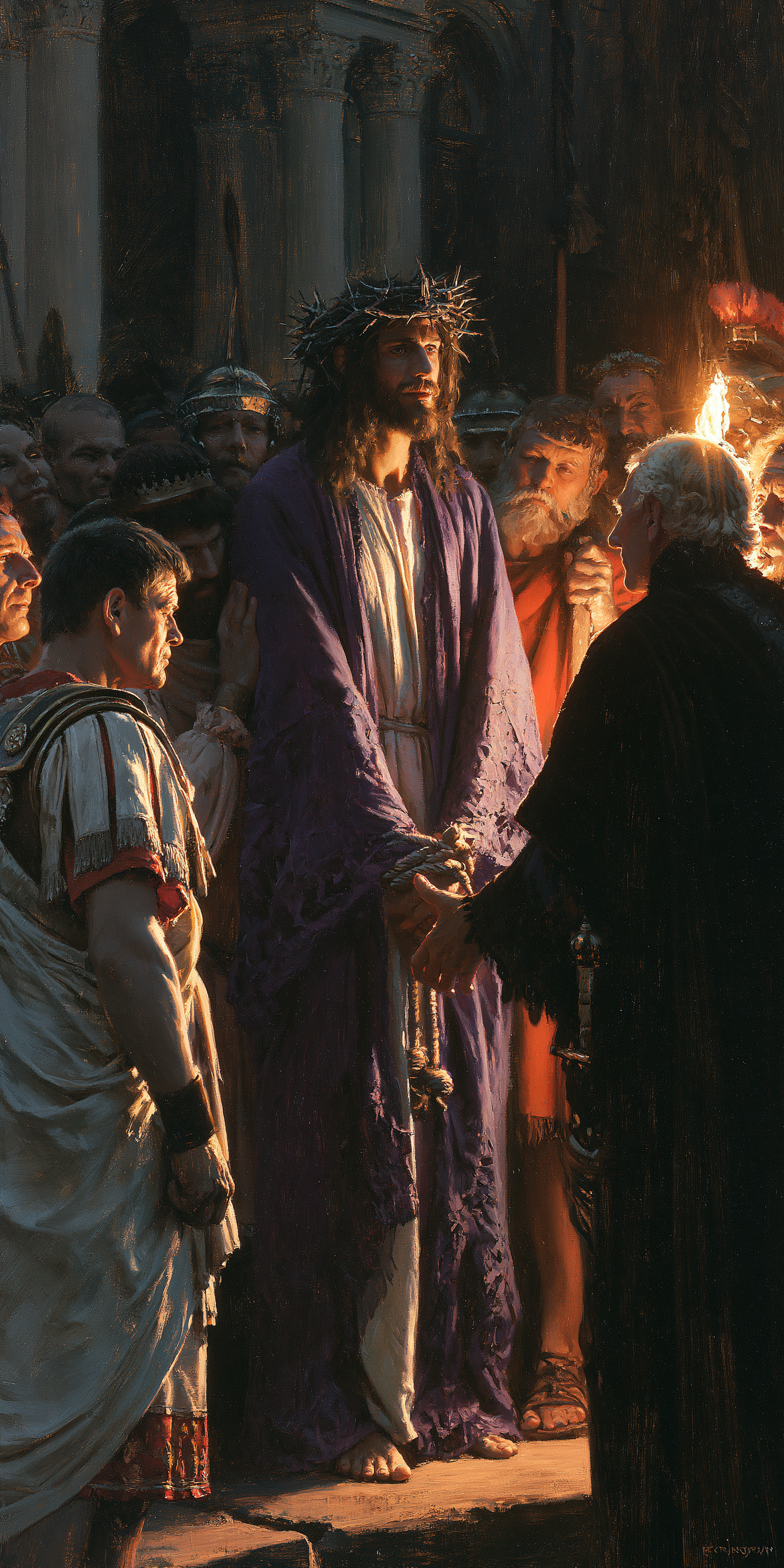 Ecce Homo — Lumière divine · Portrait n° 3 — aperçu de la finition sélectionnée