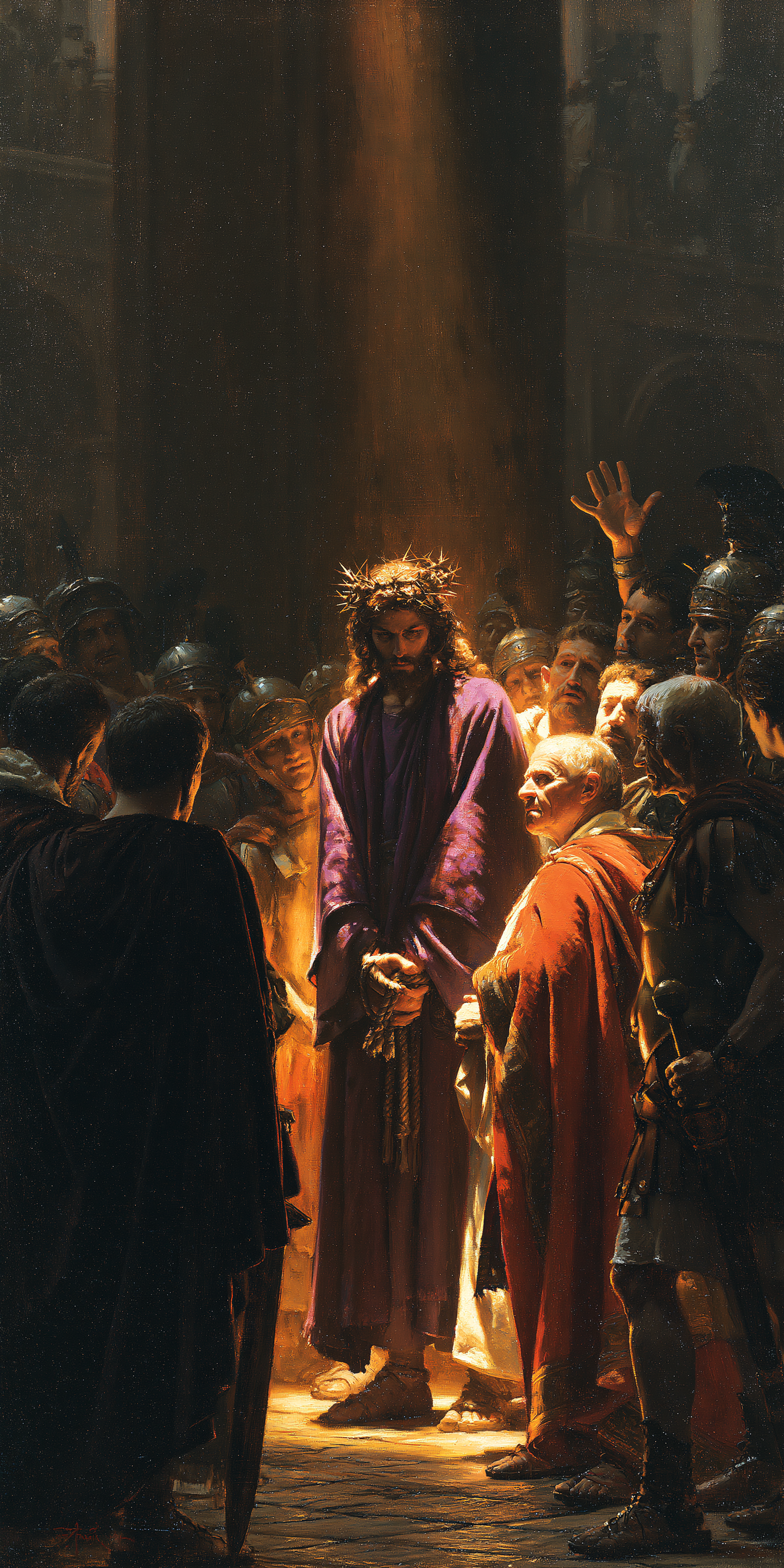 Ecce Homo — Lumière divine · Portrait n° 4 — aperçu de la finition sélectionnée