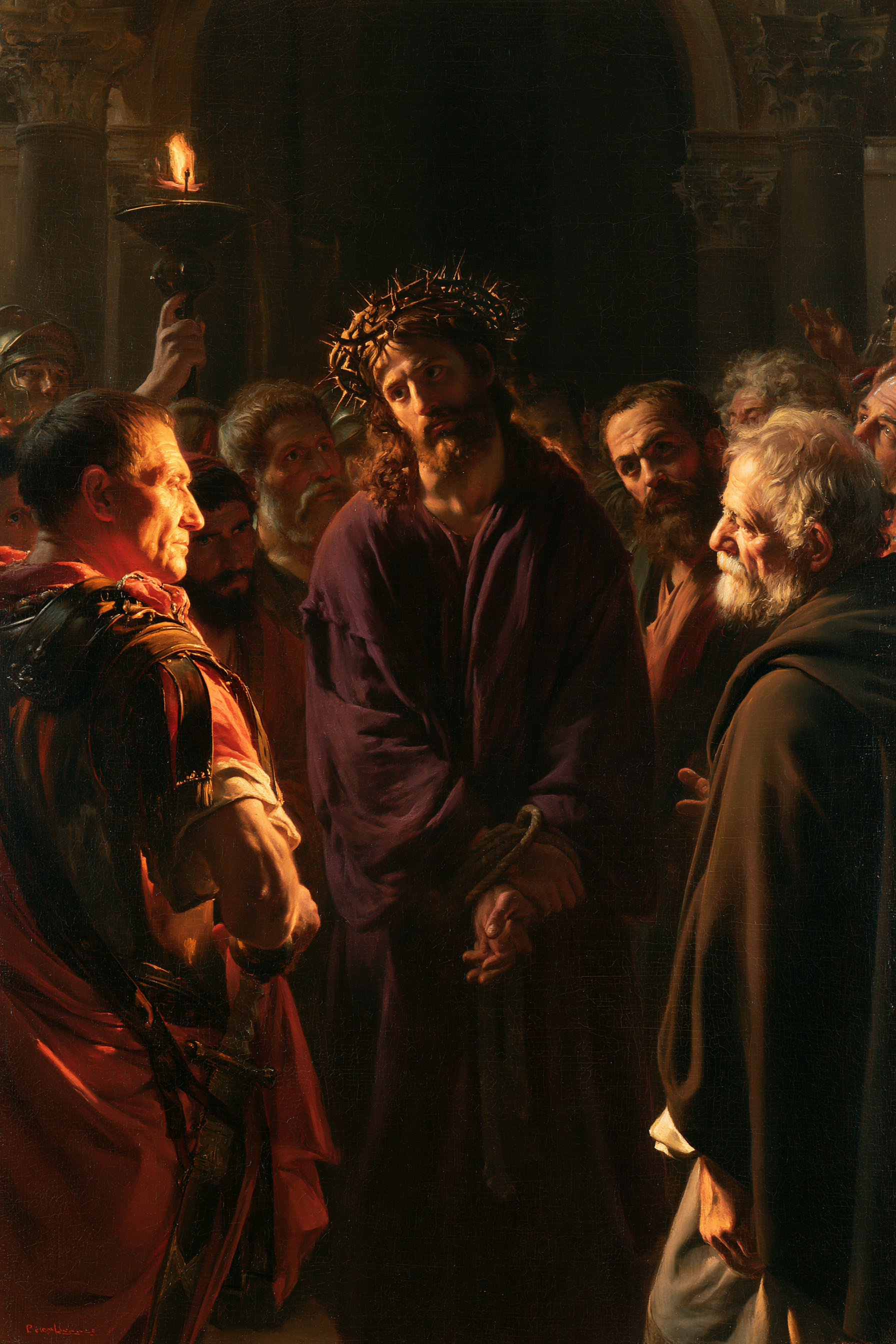 Ecce Homo — Lumière divine · Portrait n° 13 — aperçu de la finition sélectionnée