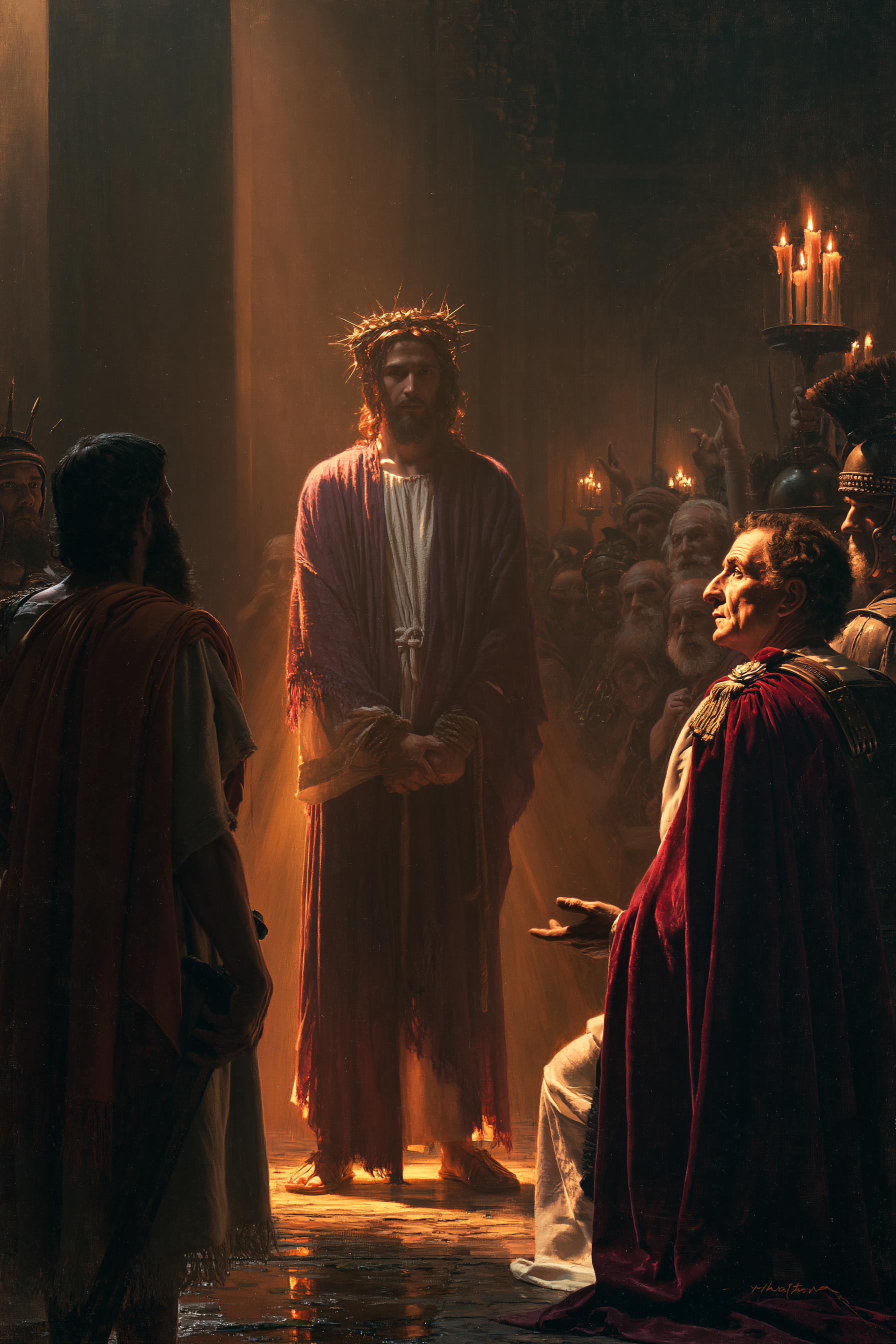 Ecce Homo — Lumière divine · Portrait n° 15 — aperçu de la finition sélectionnée