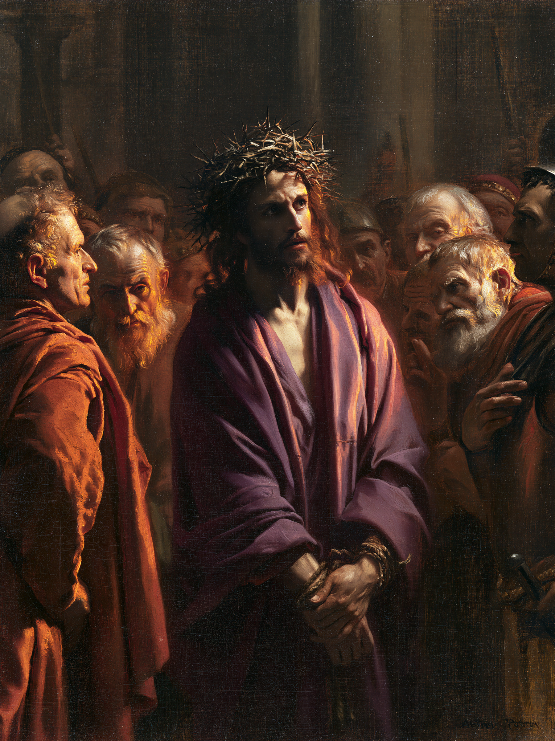 Ecce Homo — Lumière divine · Portrait n° 16 — aperçu de la finition sélectionnée