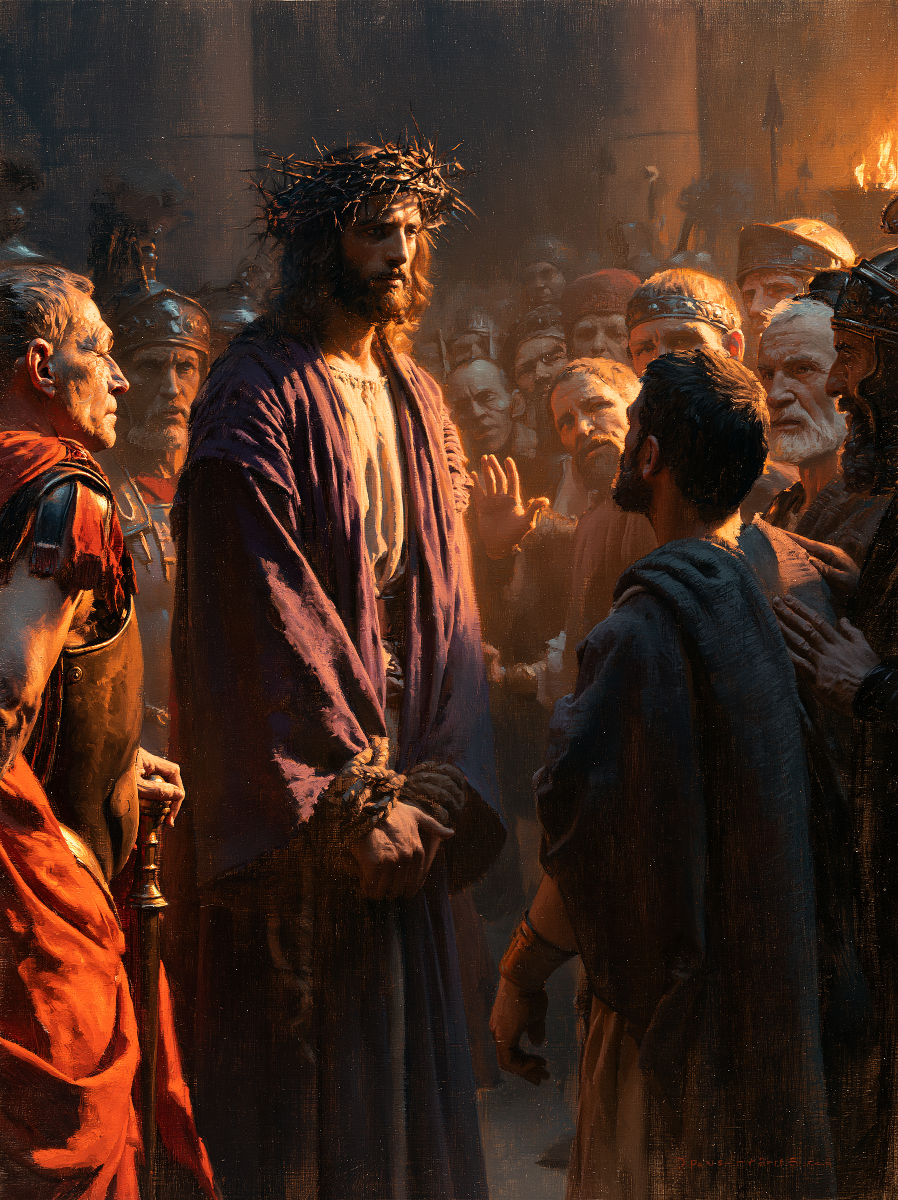 Ecce Homo — Lumière divine · Portrait n° 17 — aperçu de la finition sélectionnée