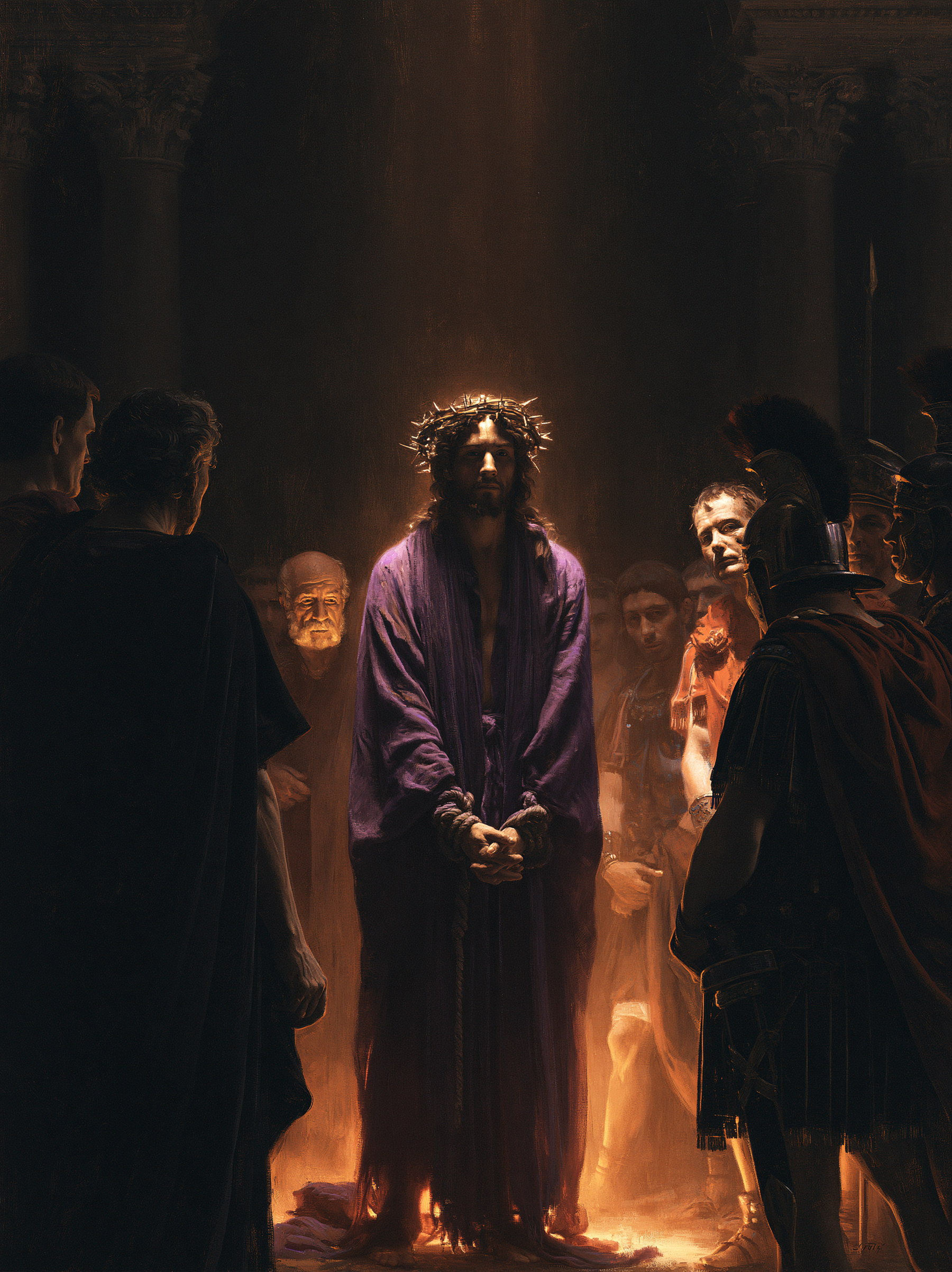 Ecce Homo — Lumière divine · Portrait n° 18 — aperçu de la finition sélectionnée