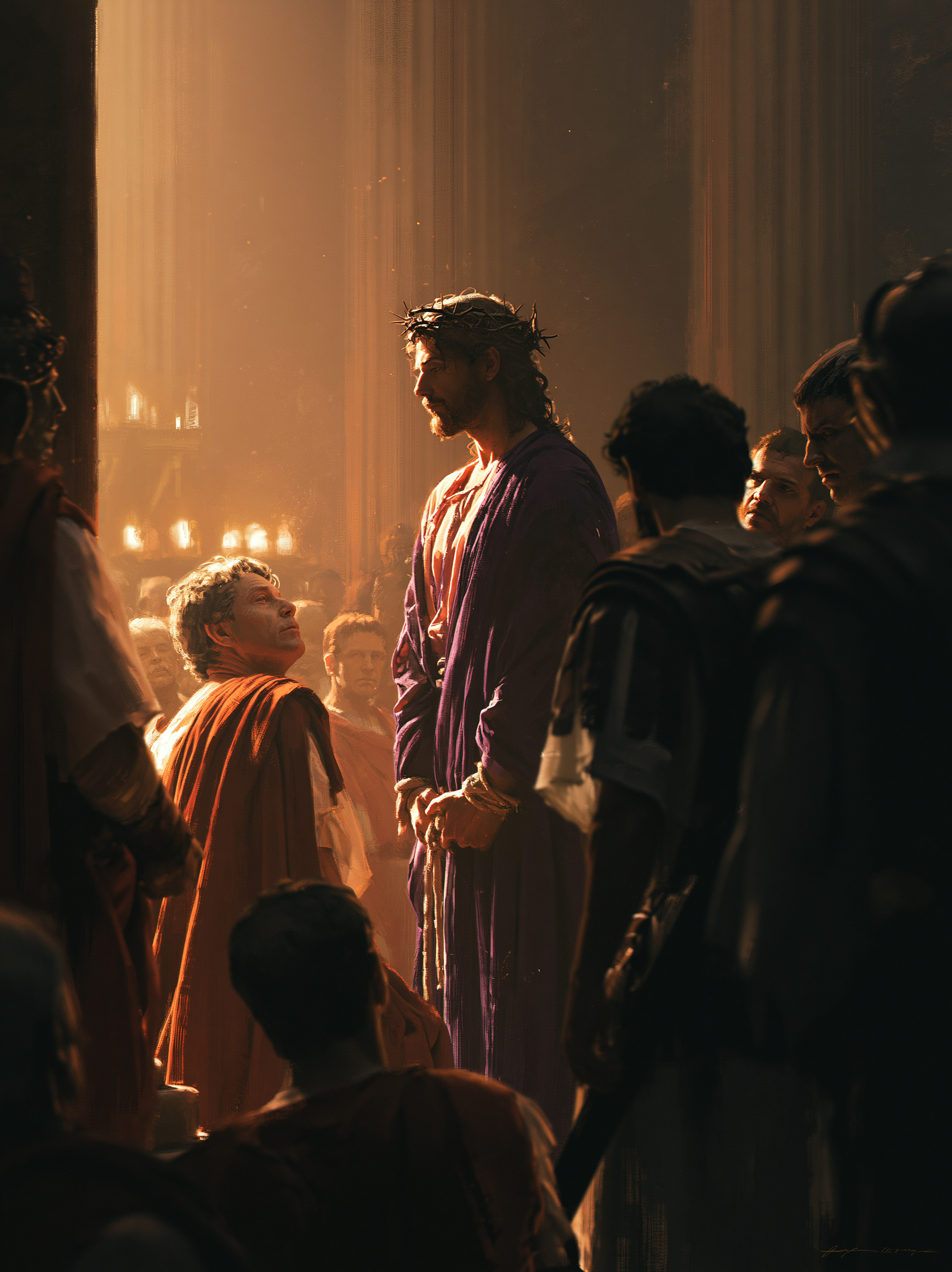 Ecce Homo — Lumière divine · Portrait n° 19 — aperçu de la finition sélectionnée