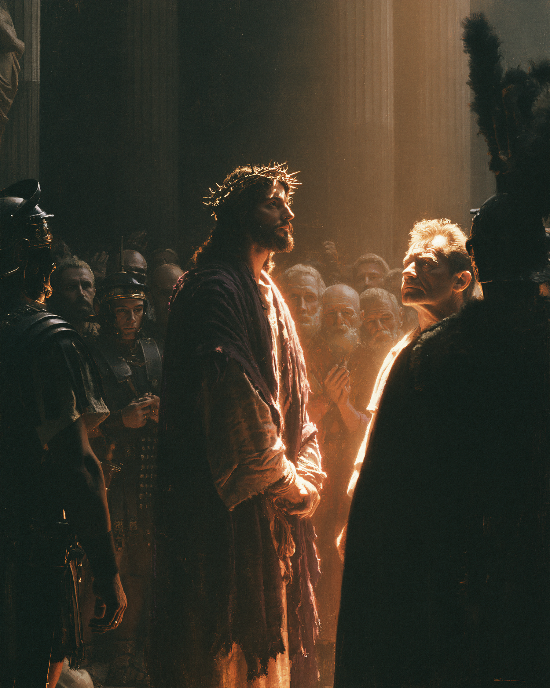 Ecce Homo — Lumière divine · Portrait n° 20 — aperçu de la finition sélectionnée