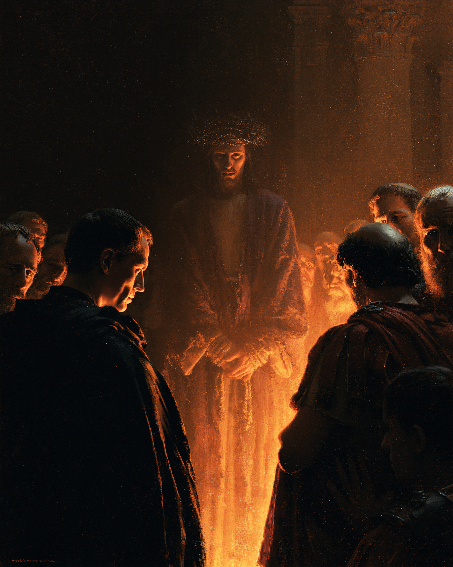 Ecce Homo — Lumière divine · Portrait n° 21 — aperçu de la finition sélectionnée