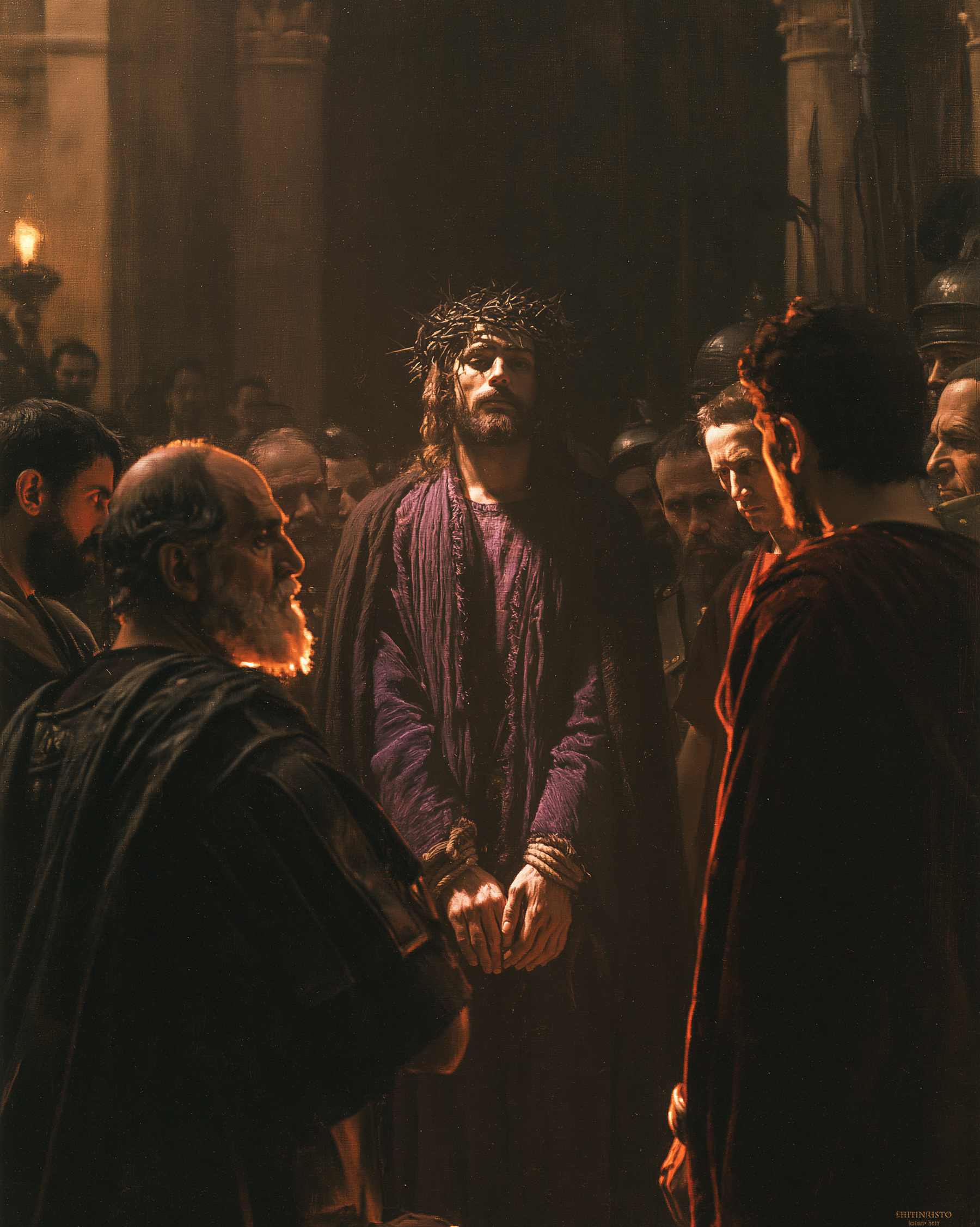Ecce Homo — Lumière divine · Portrait n° 23 — aperçu de la finition sélectionnée