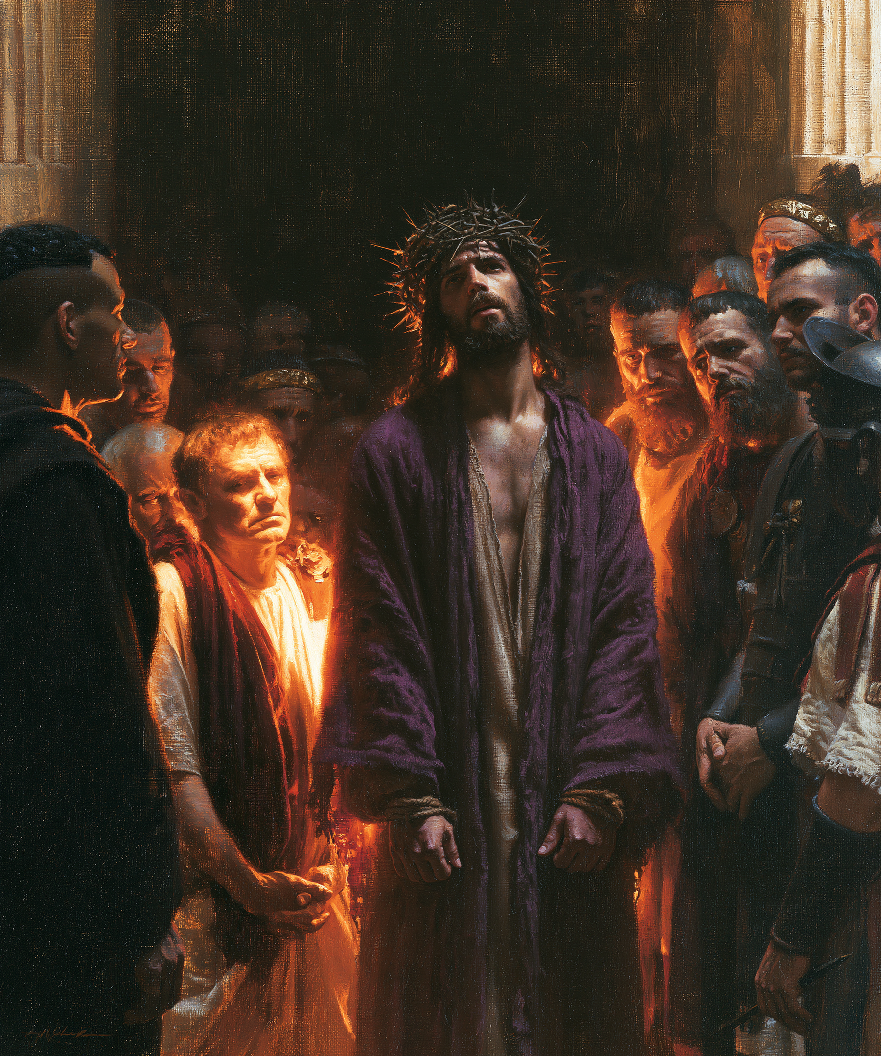 Ecce Homo — Lumière divine · Portrait n° 24 — aperçu de la finition sélectionnée