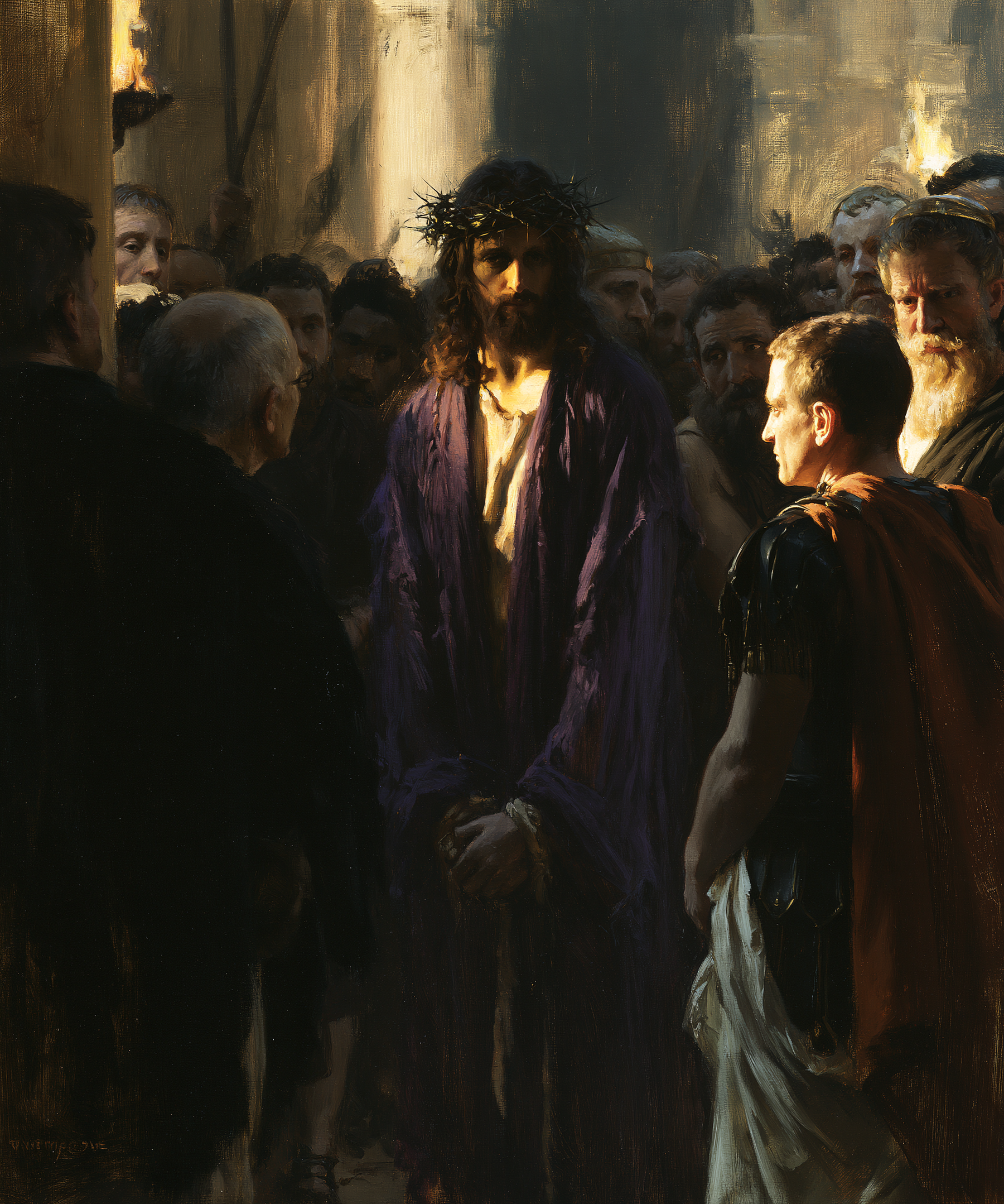Ecce Homo — Lumière divine · Portrait n° 26 — aperçu de la finition sélectionnée
