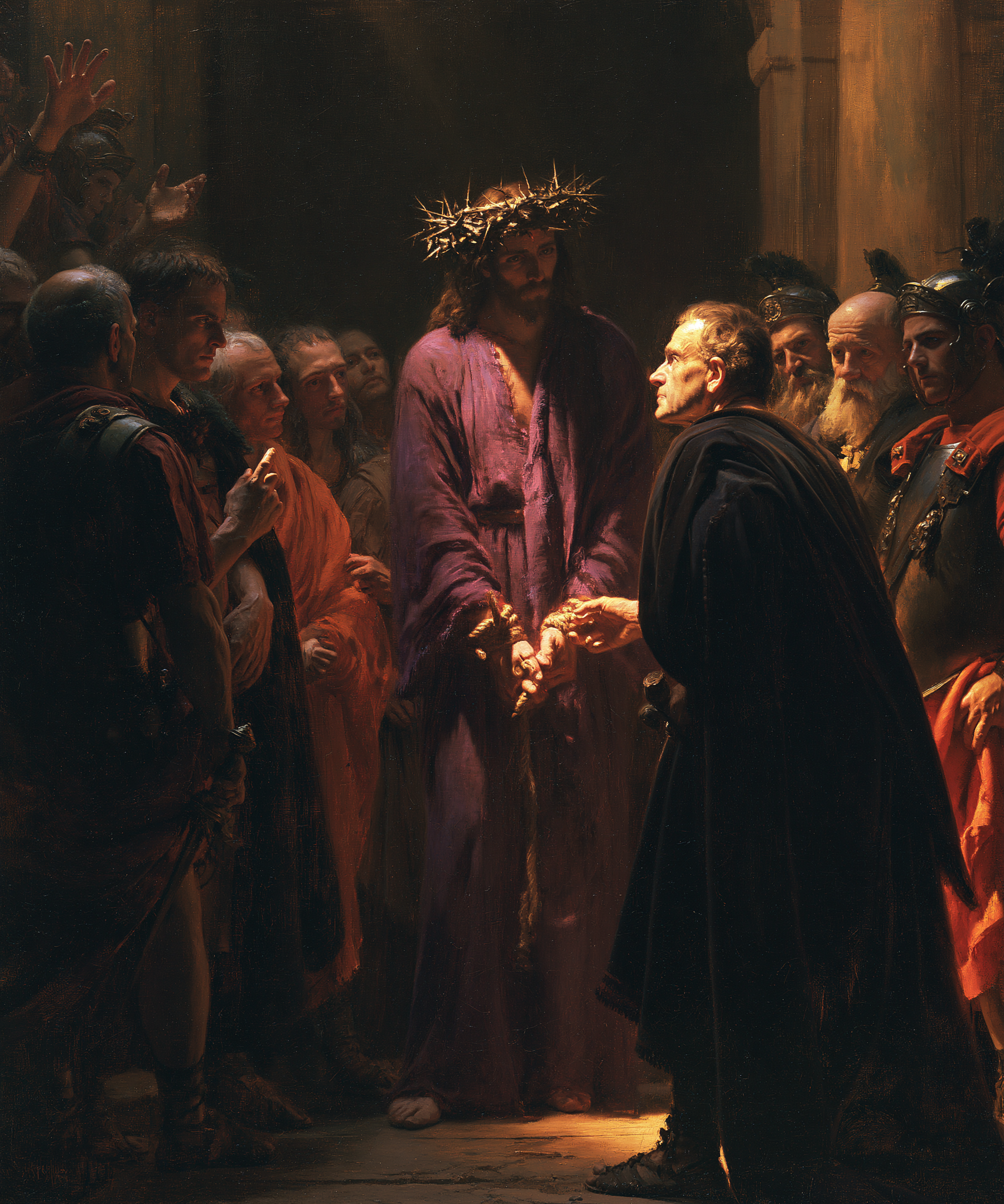 Ecce Homo — Lumière divine · Portrait n° 27 — aperçu de la finition sélectionnée