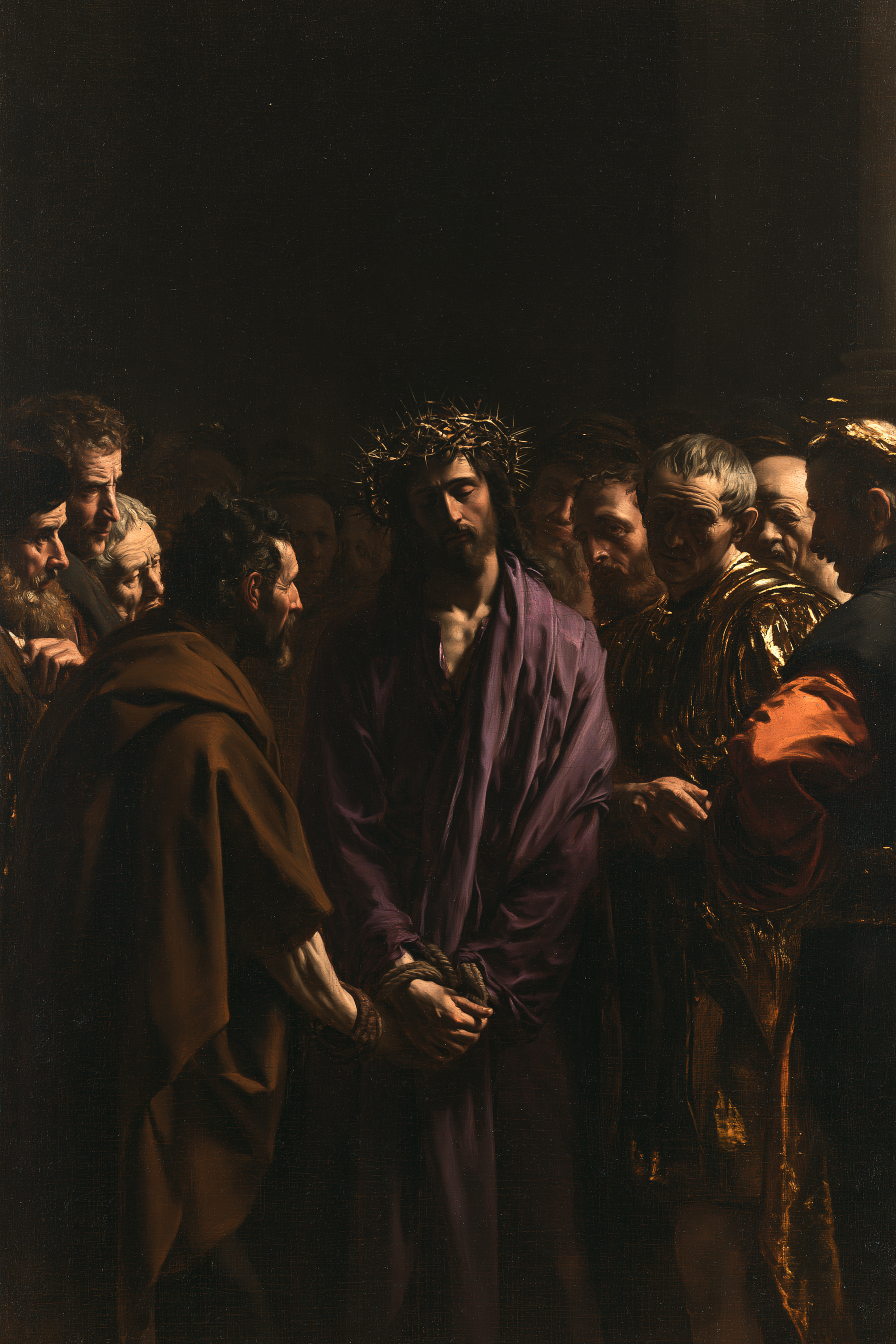 Ecce Homo — Noir et or · Portrait n° 14 — aperçu de la finition sélectionnée