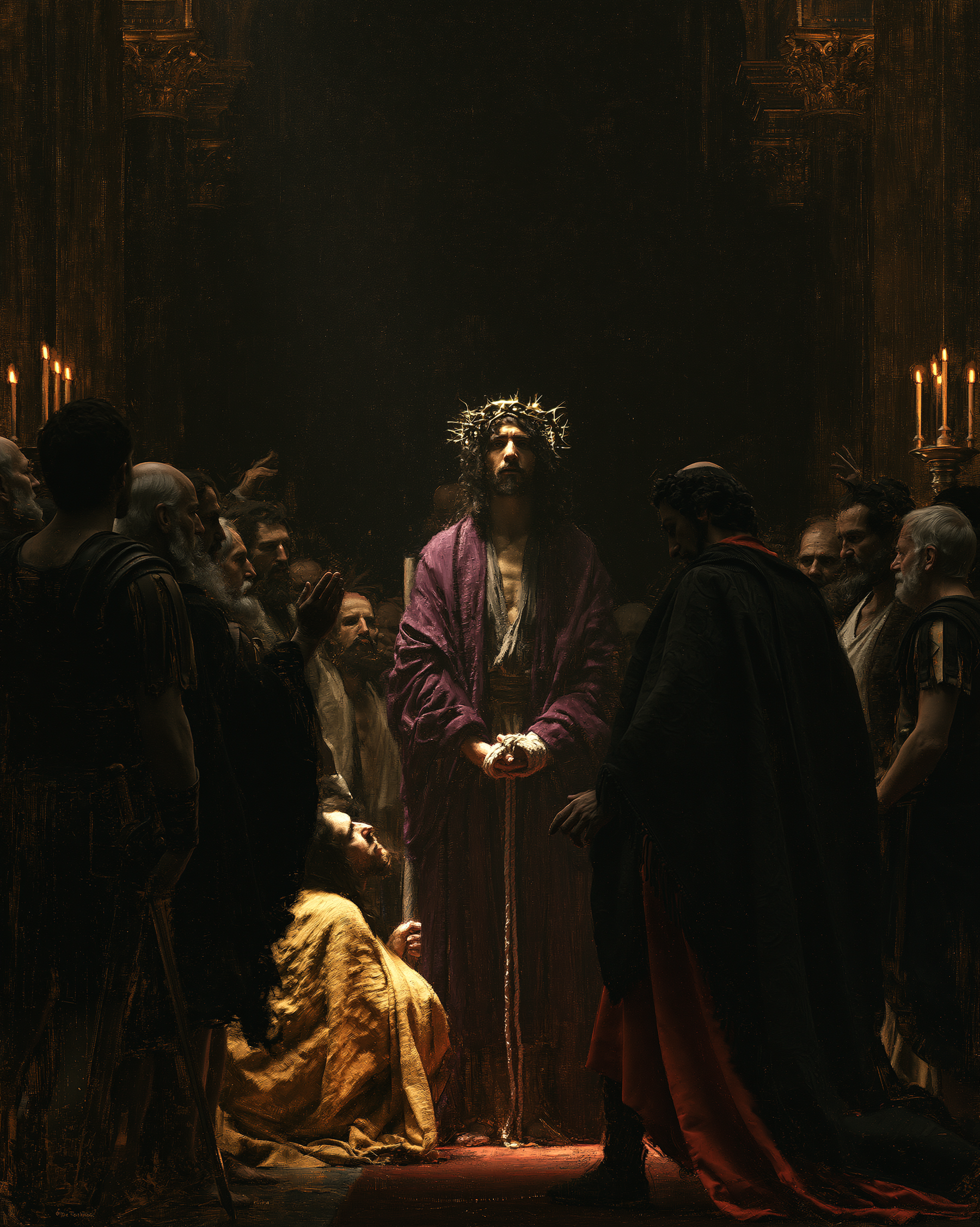 Ecce Homo — Noir et or · Portrait n° 21 — aperçu de la finition sélectionnée