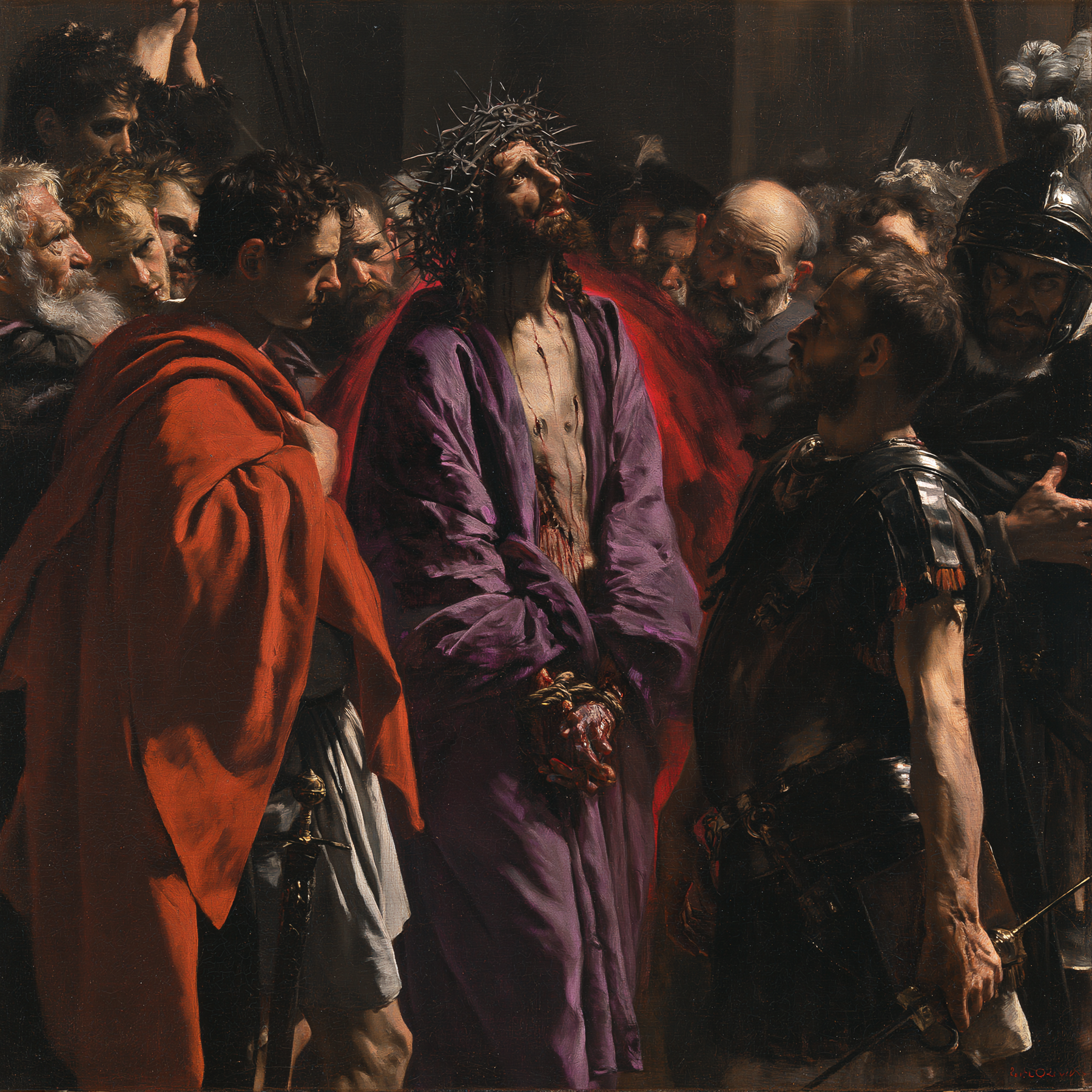Ecce Homo — Rouge du sacrifice · Carré n° 2 — aperçu de la finition sélectionnée