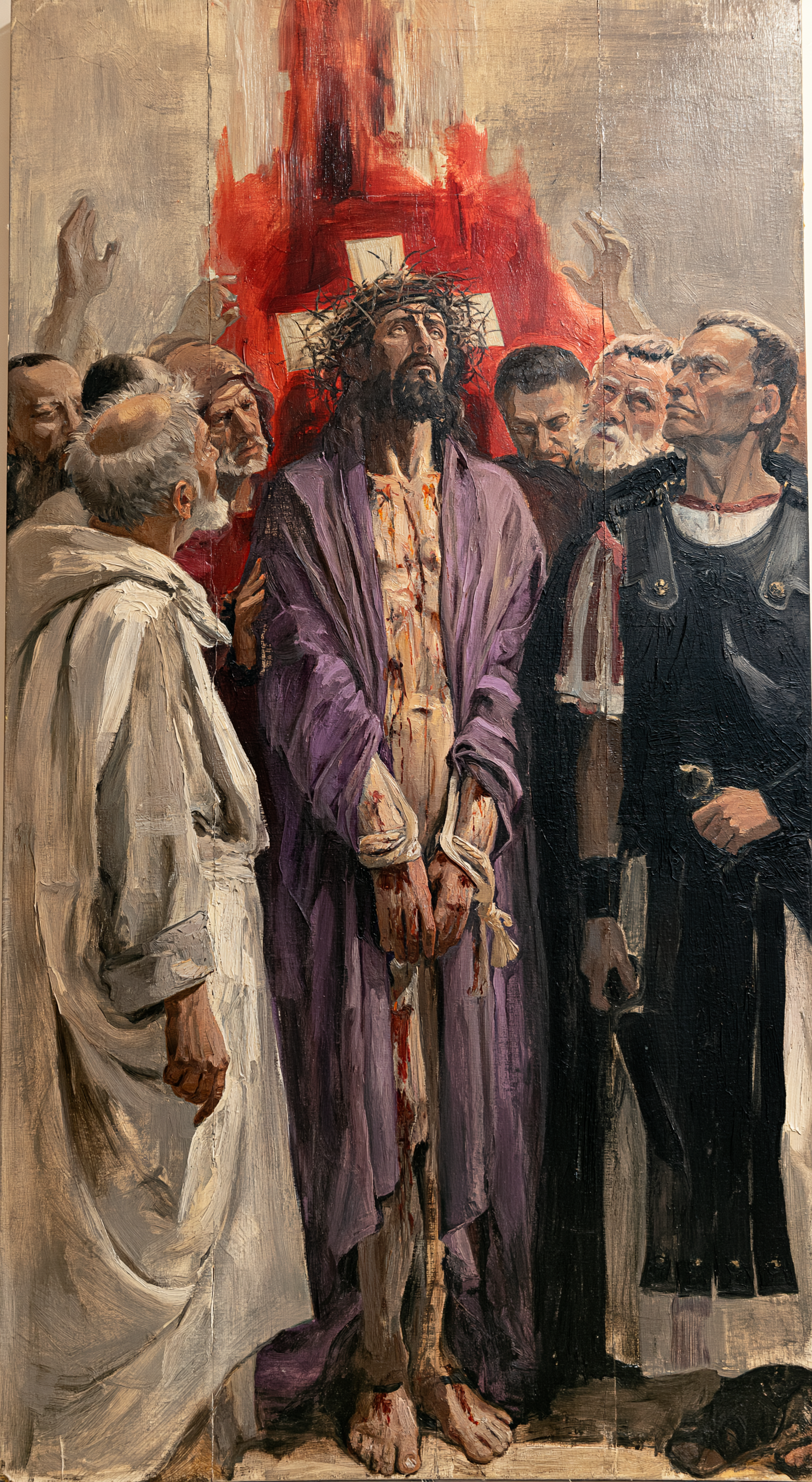 Ecce Homo — Rouge du sacrifice · Portrait n° 4 — aperçu de la finition sélectionnée